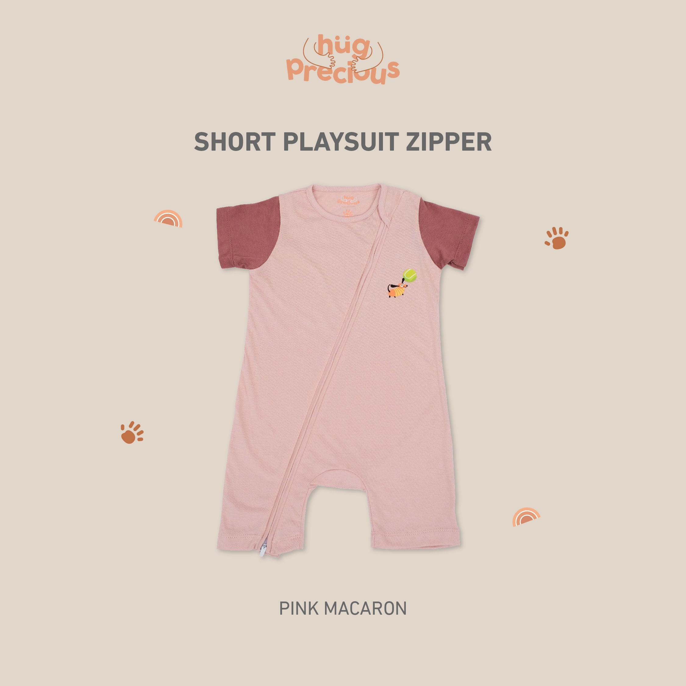 Short Playsuit Zipper PENNY THE TECKLE Modal