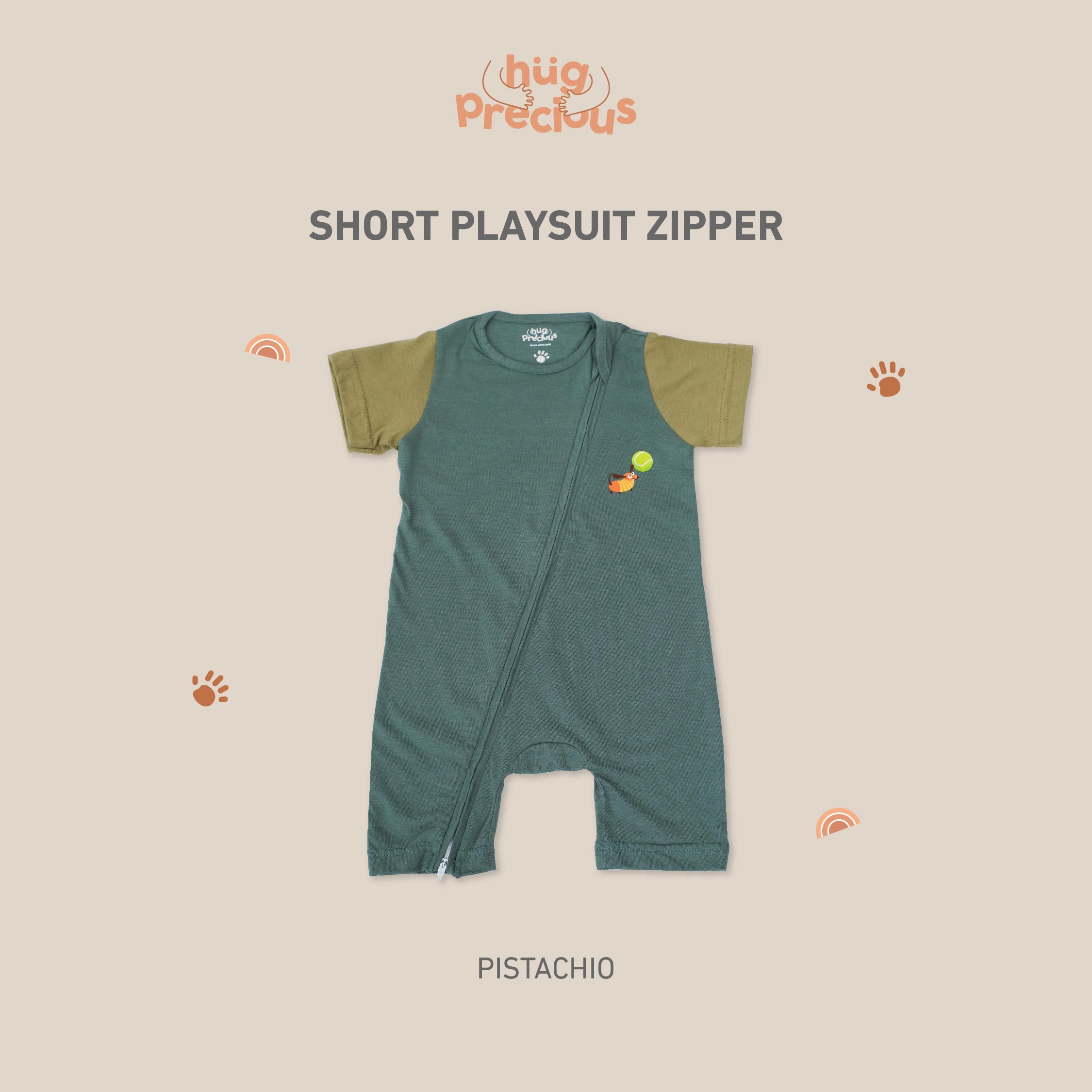 Short Playsuit Zipper PENNY THE TECKLE Modal