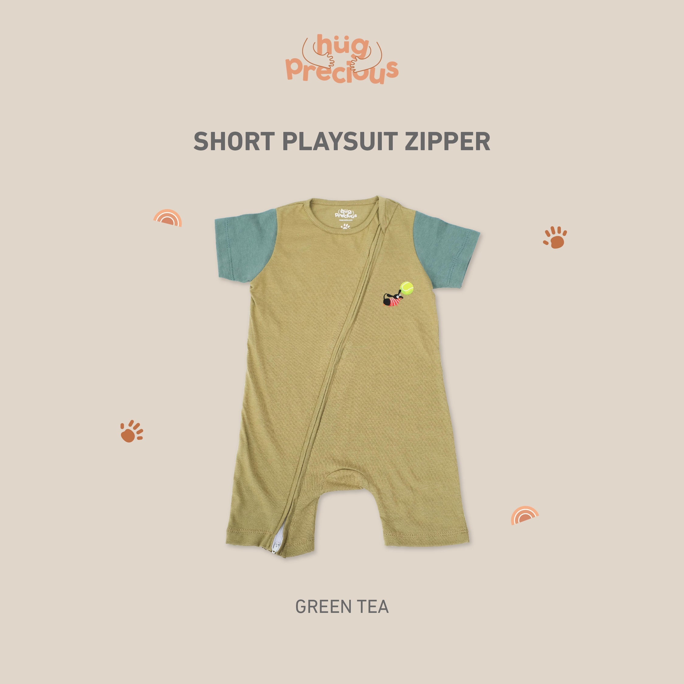 Short Playsuit Zipper PENNY THE TECKLE Modal