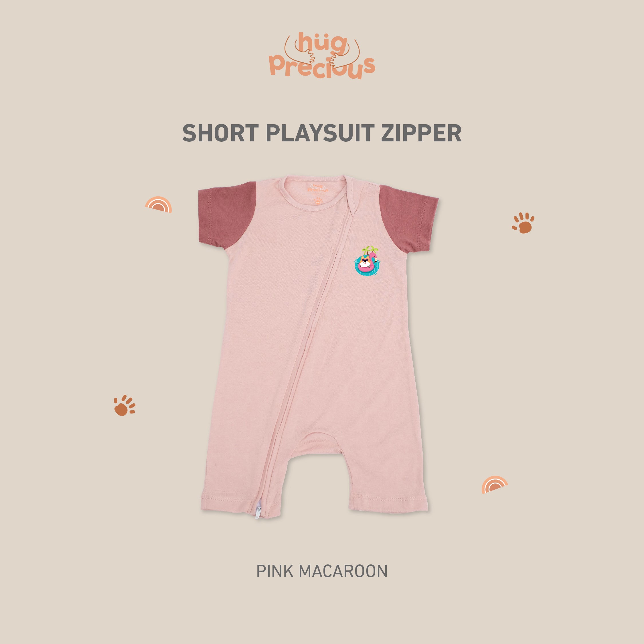 Short Playsuit Zipper SUMMER DOGGO Modal