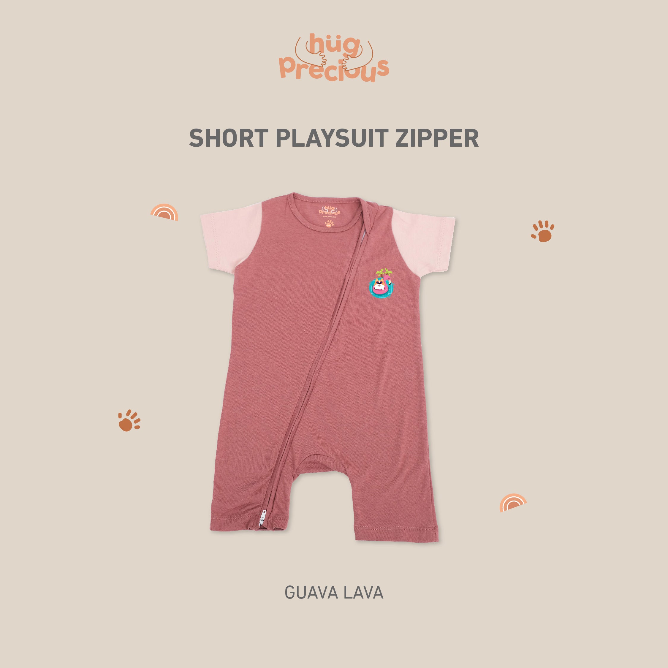 Short Playsuit Zipper SUMMER DOGGO Modal