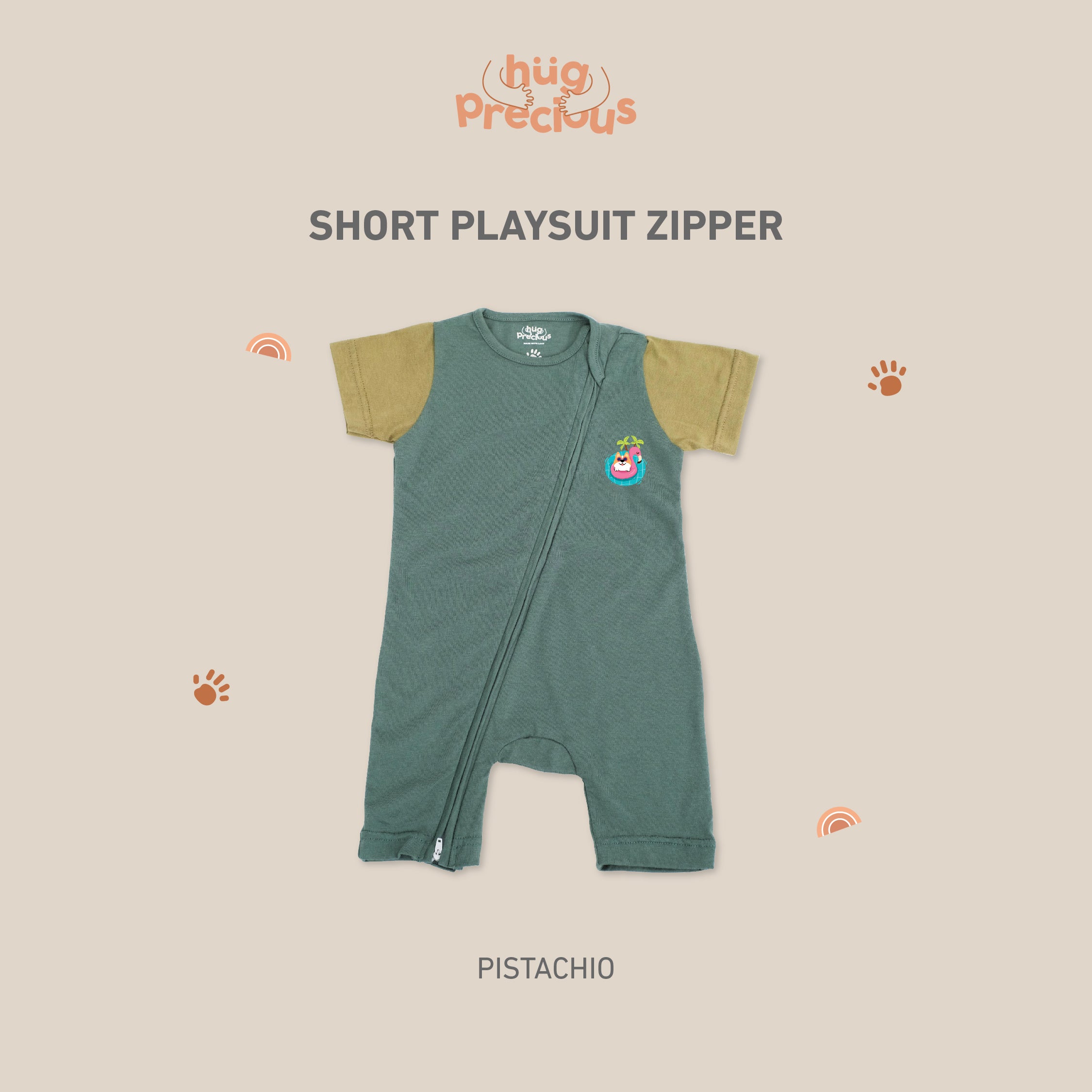 Short Playsuit Zipper SUMMER DOGGO Modal