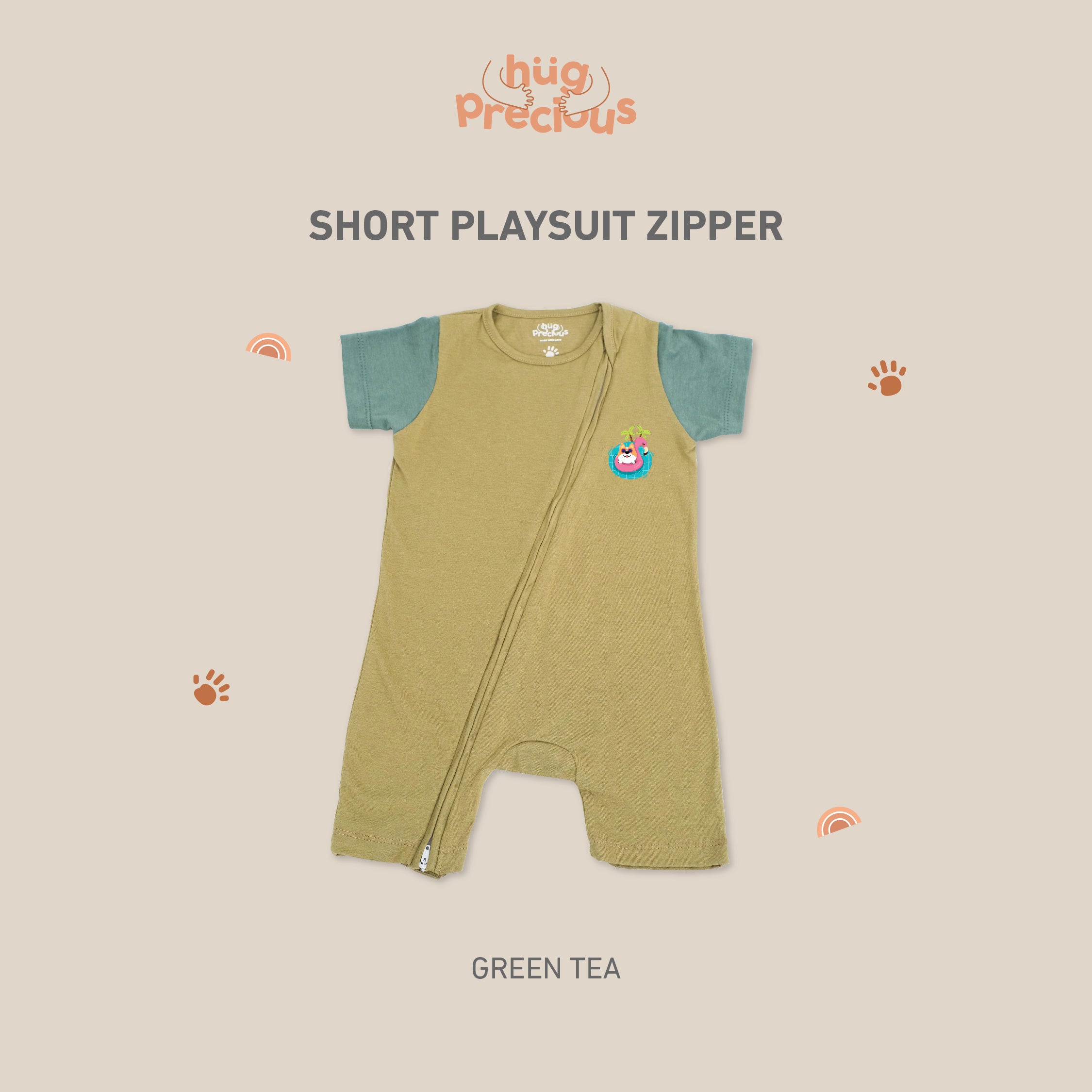 Short Playsuit Zipper SUMMER DOGGO Modal