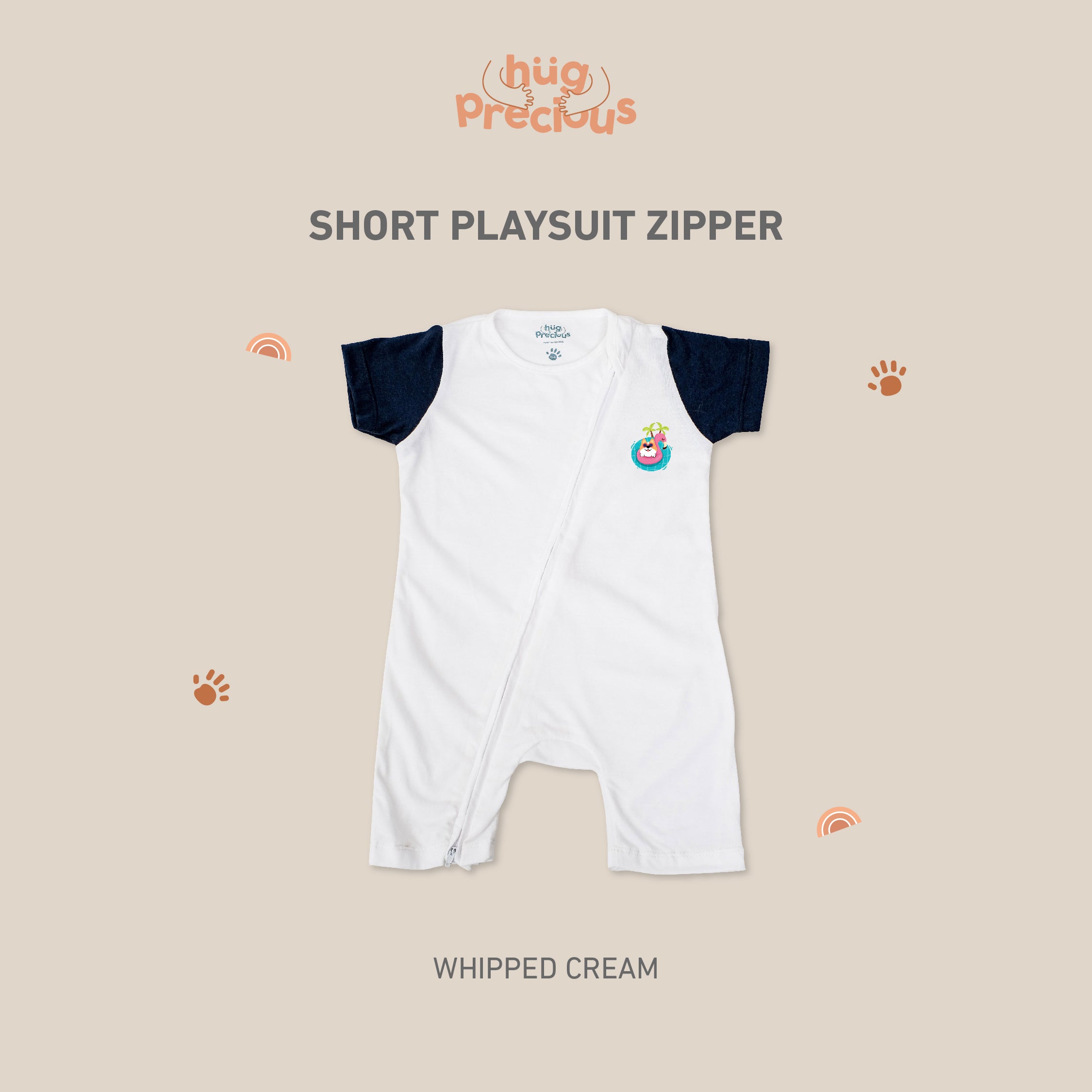 Short Playsuit Zipper SUMMER DOGGO Modal