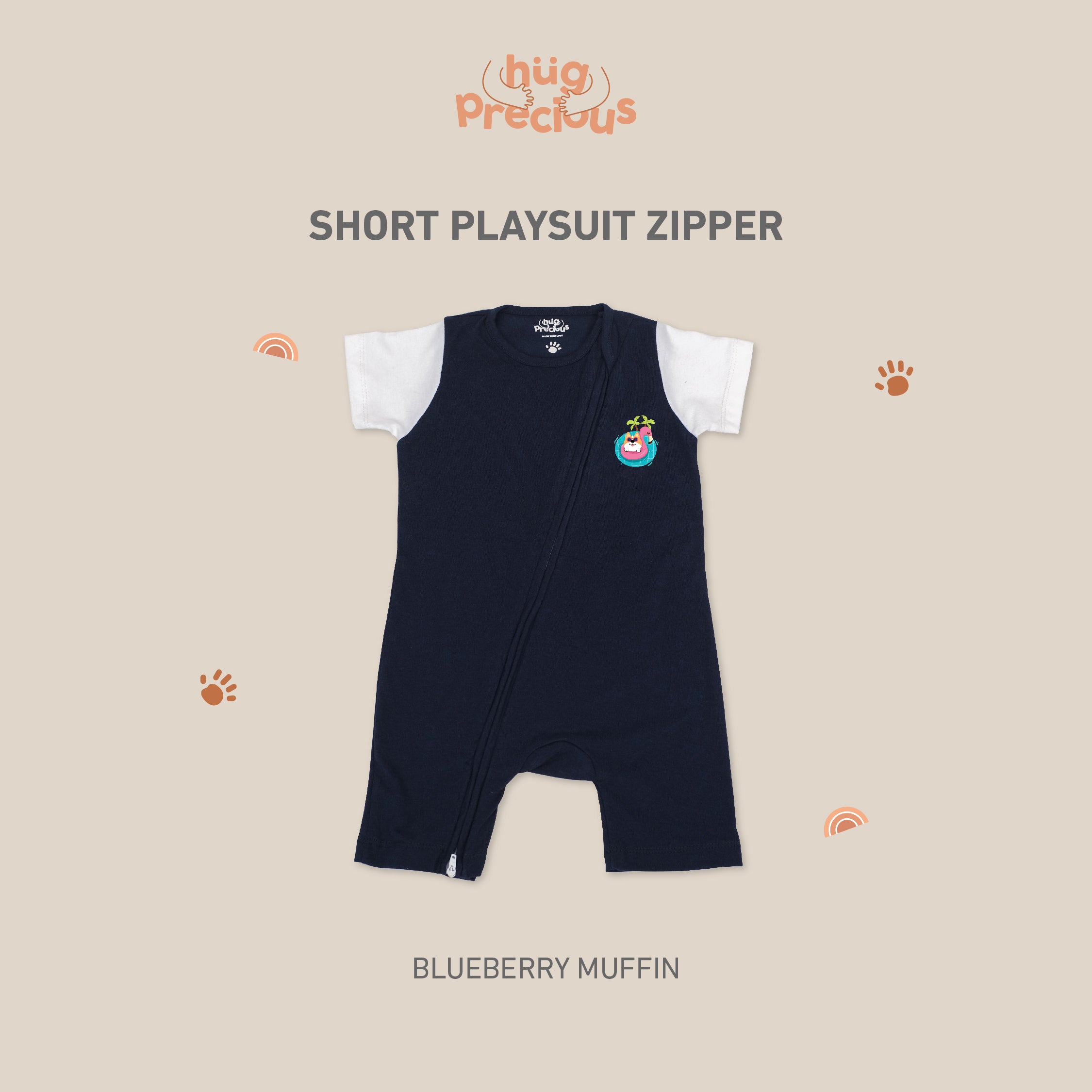 Short Playsuit Zipper SUMMER DOGGO Modal