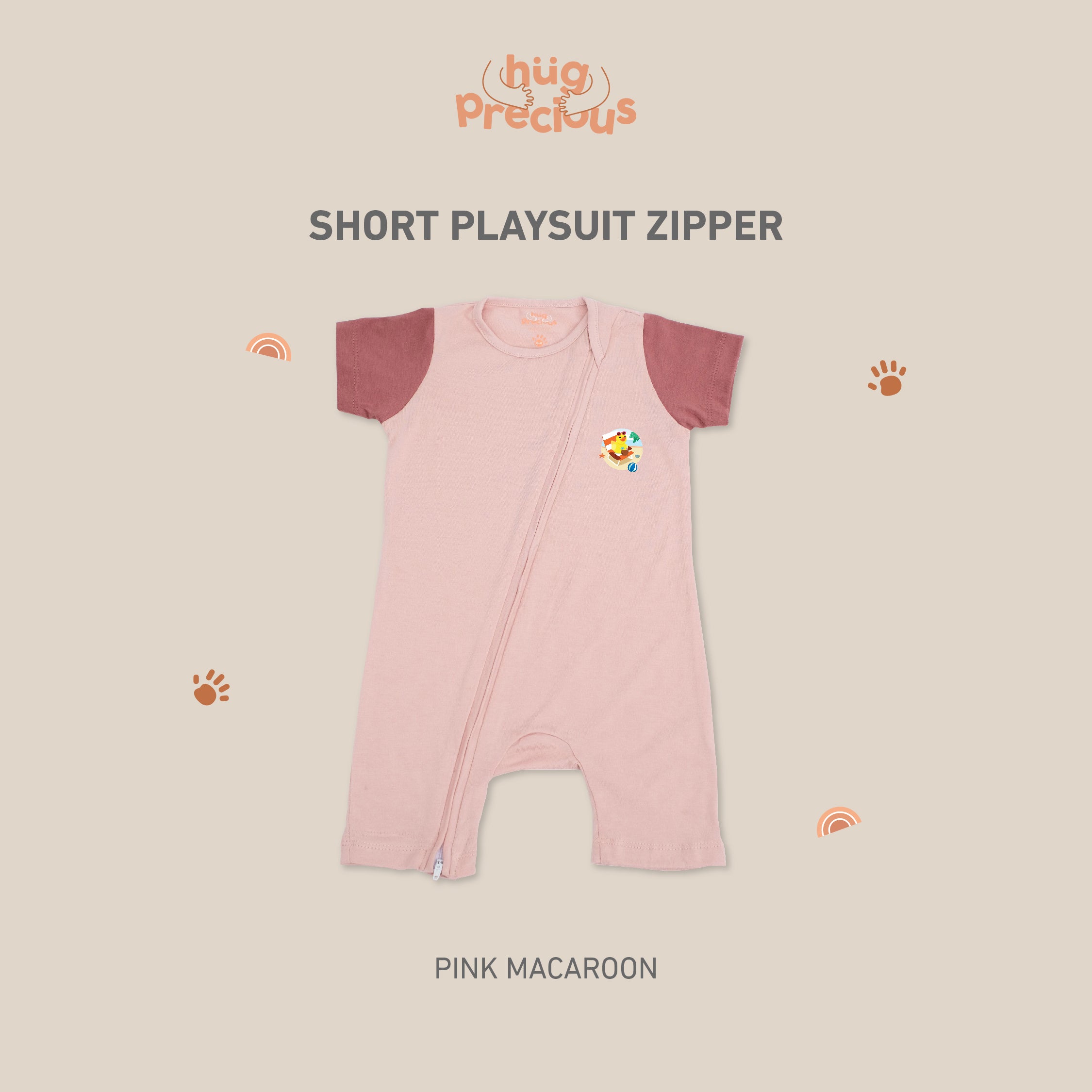 Short Playsuit Zipper SUMMER DUCK Modal