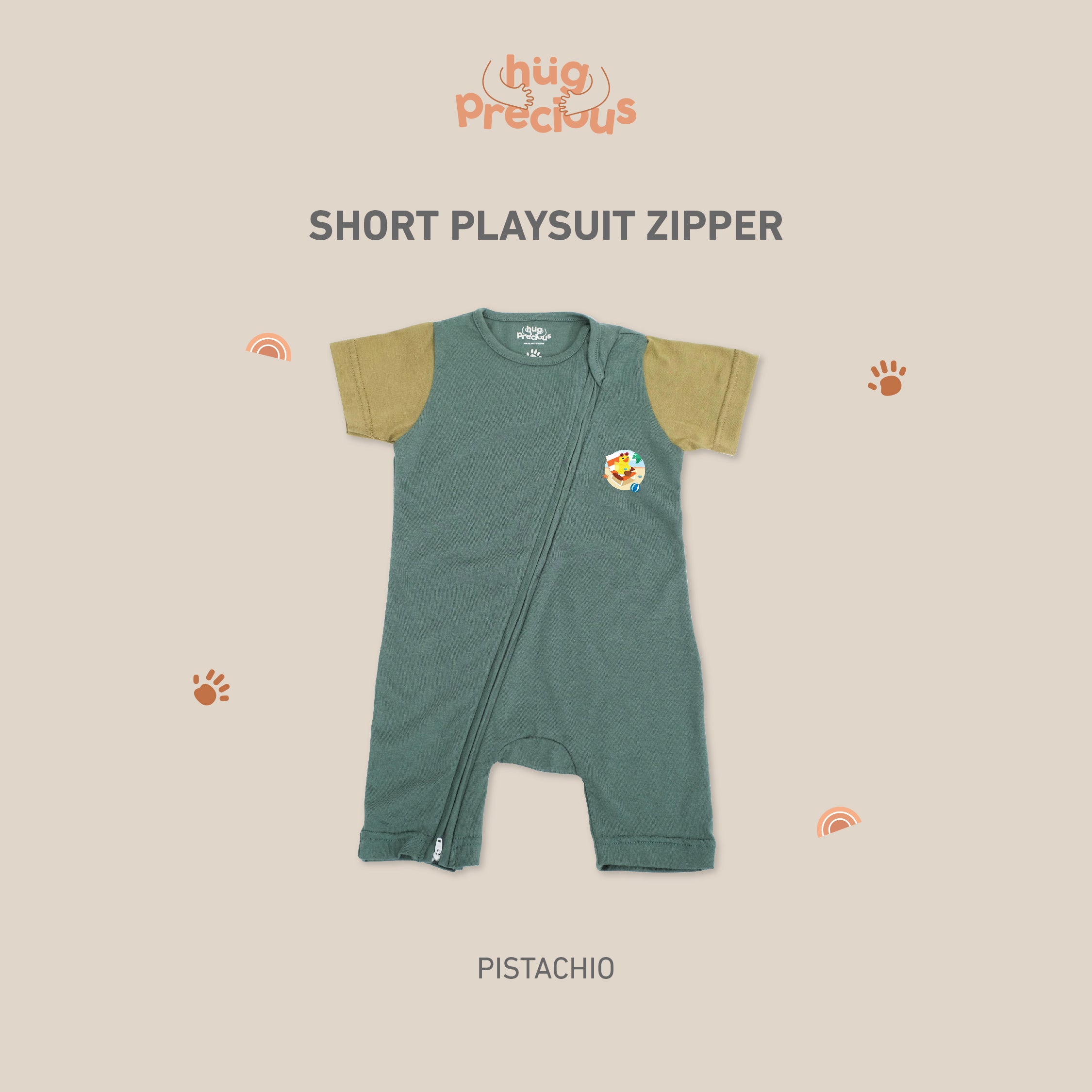 Short Playsuit Zipper SUMMER DUCK Modal