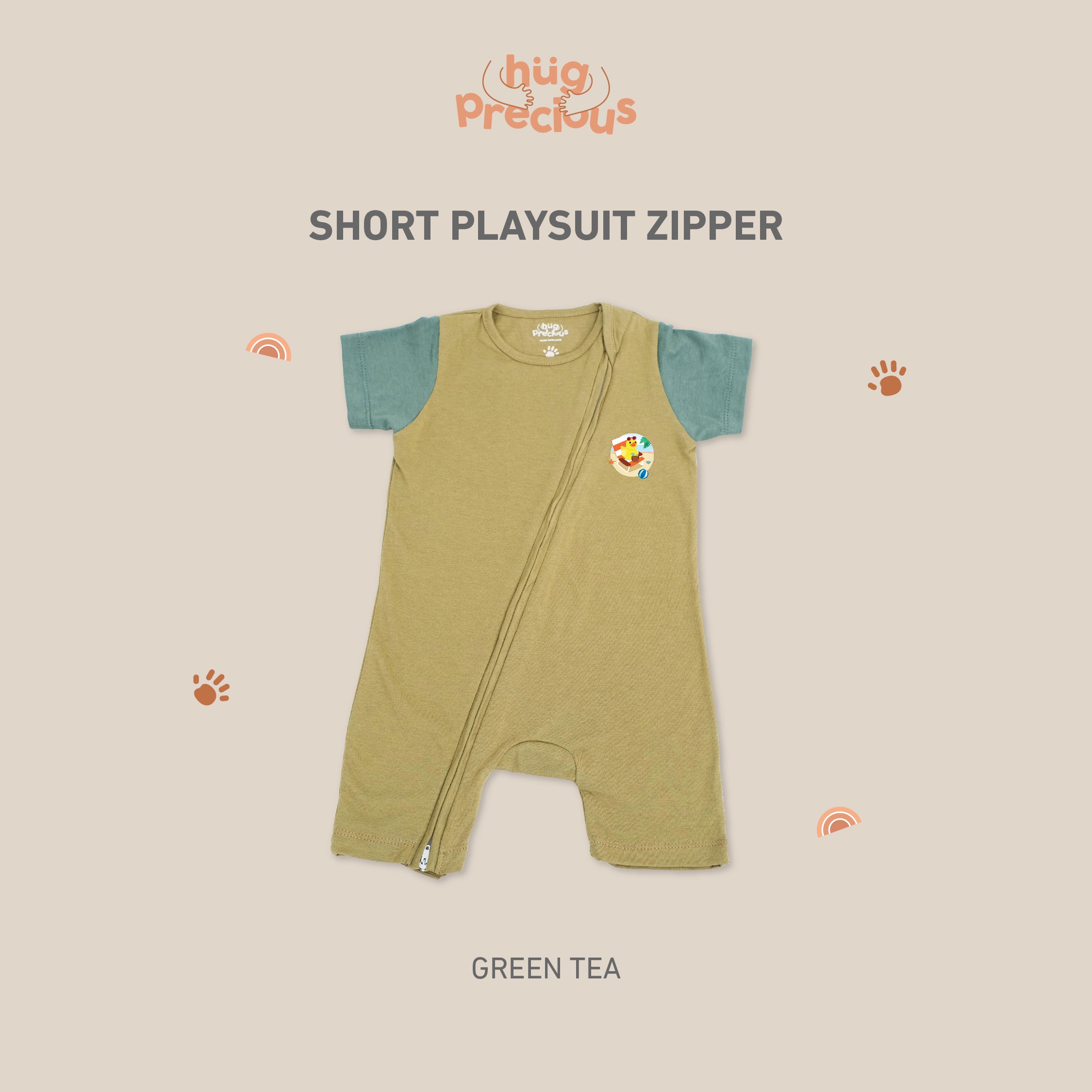 Short Playsuit Zipper SUMMER DUCK Modal