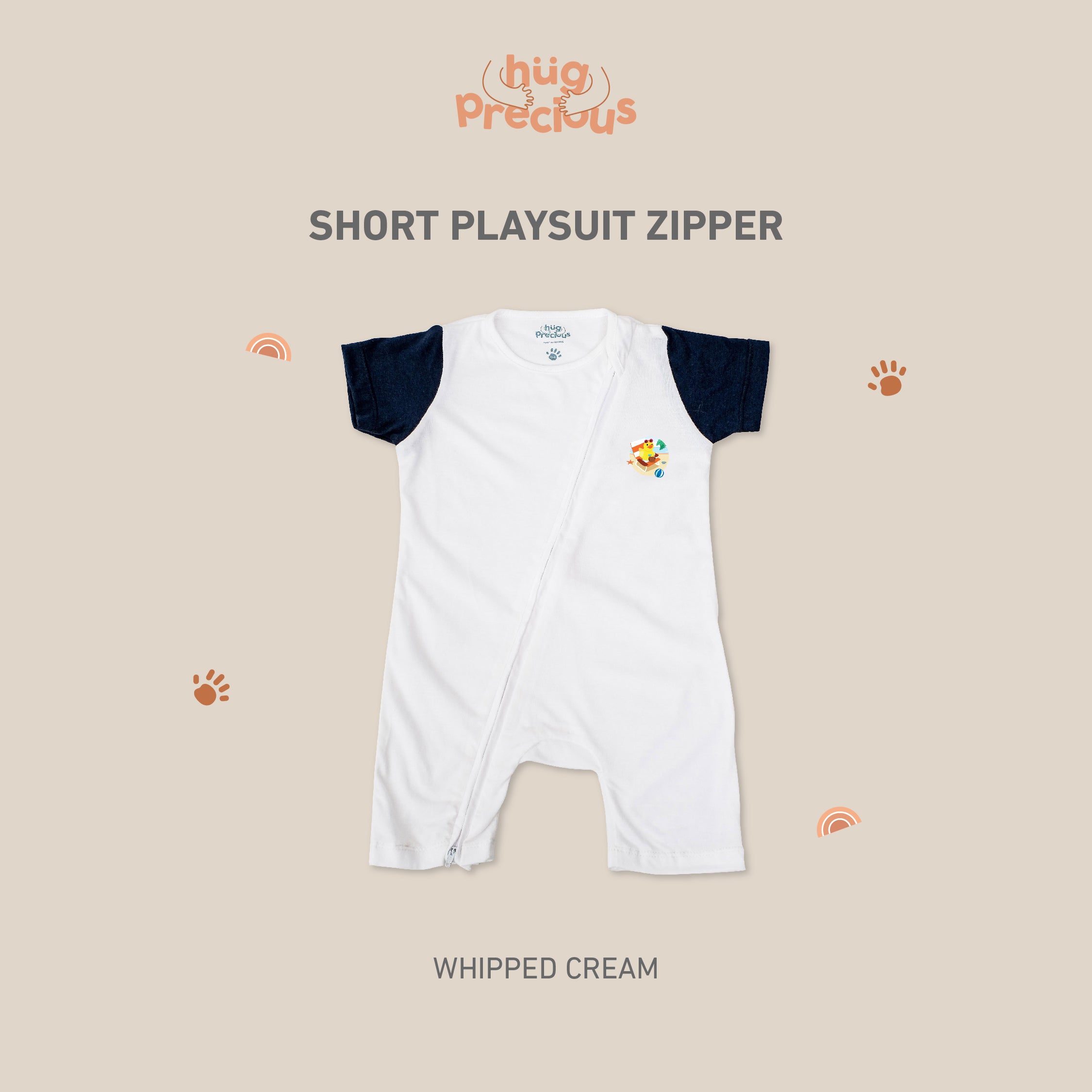 Short Playsuit Zipper SUMMER DUCK Modal