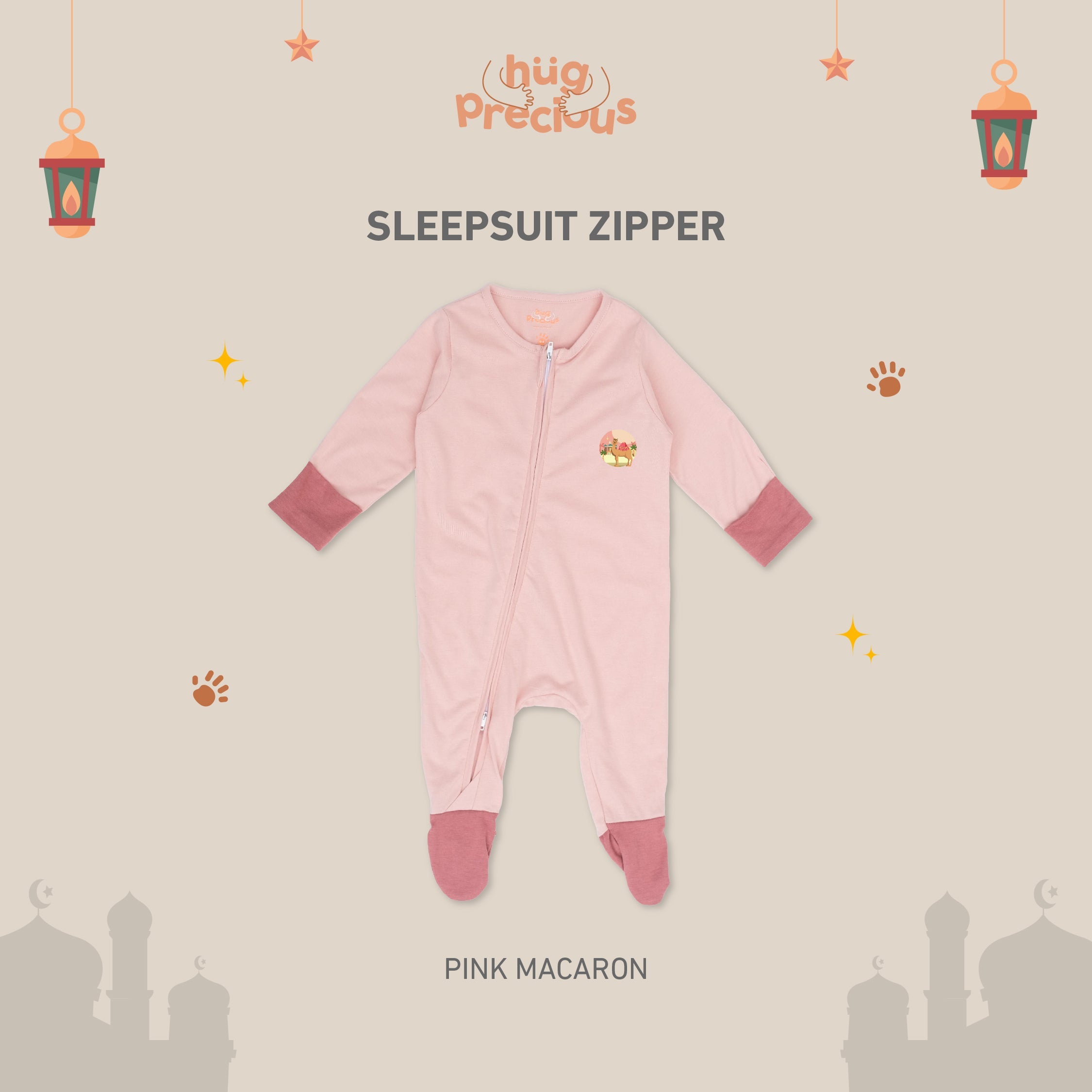 Sleepsuit Zipper SAHARA THE CAMEL Modal