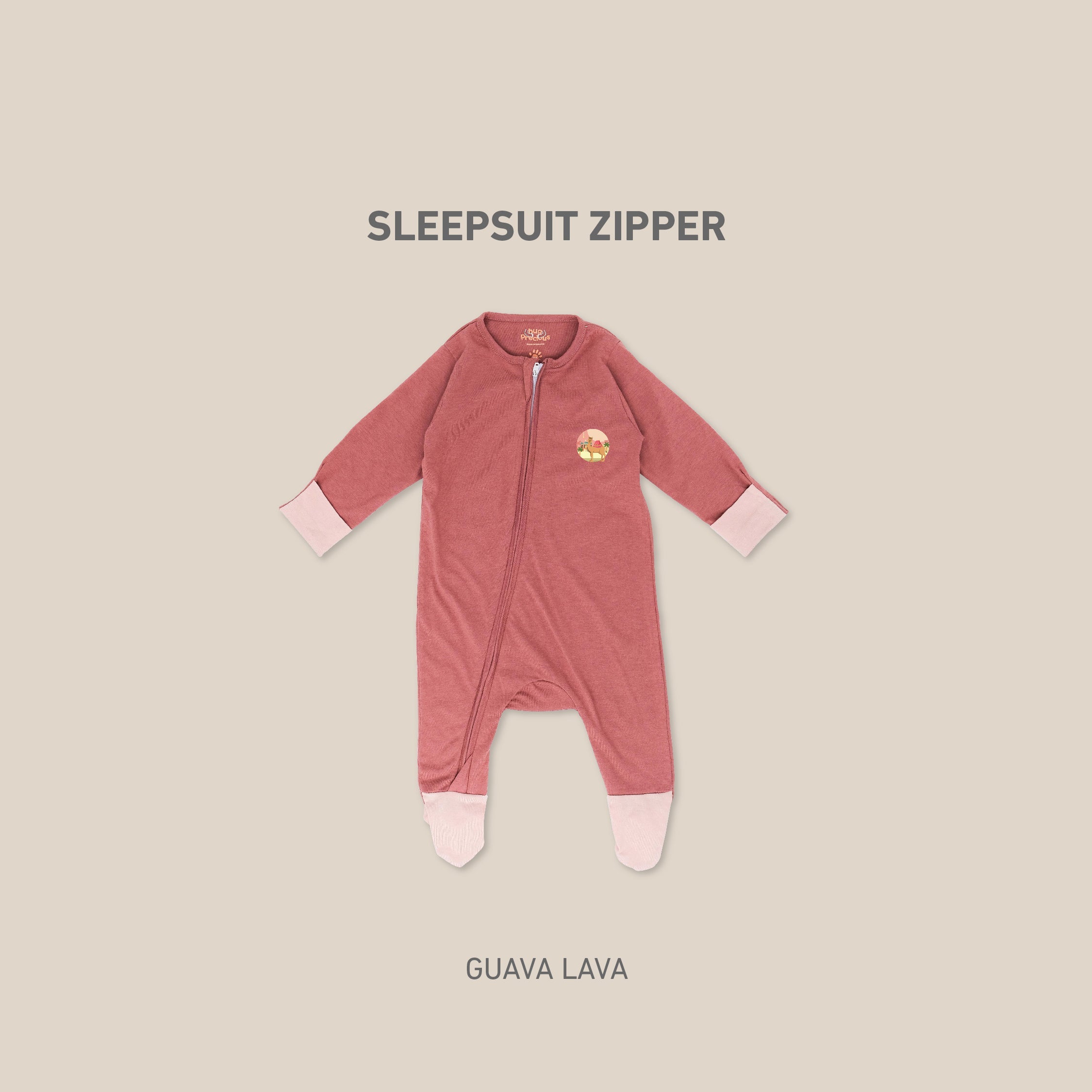 Sleepsuit Zipper SAHARA THE CAMEL Modal