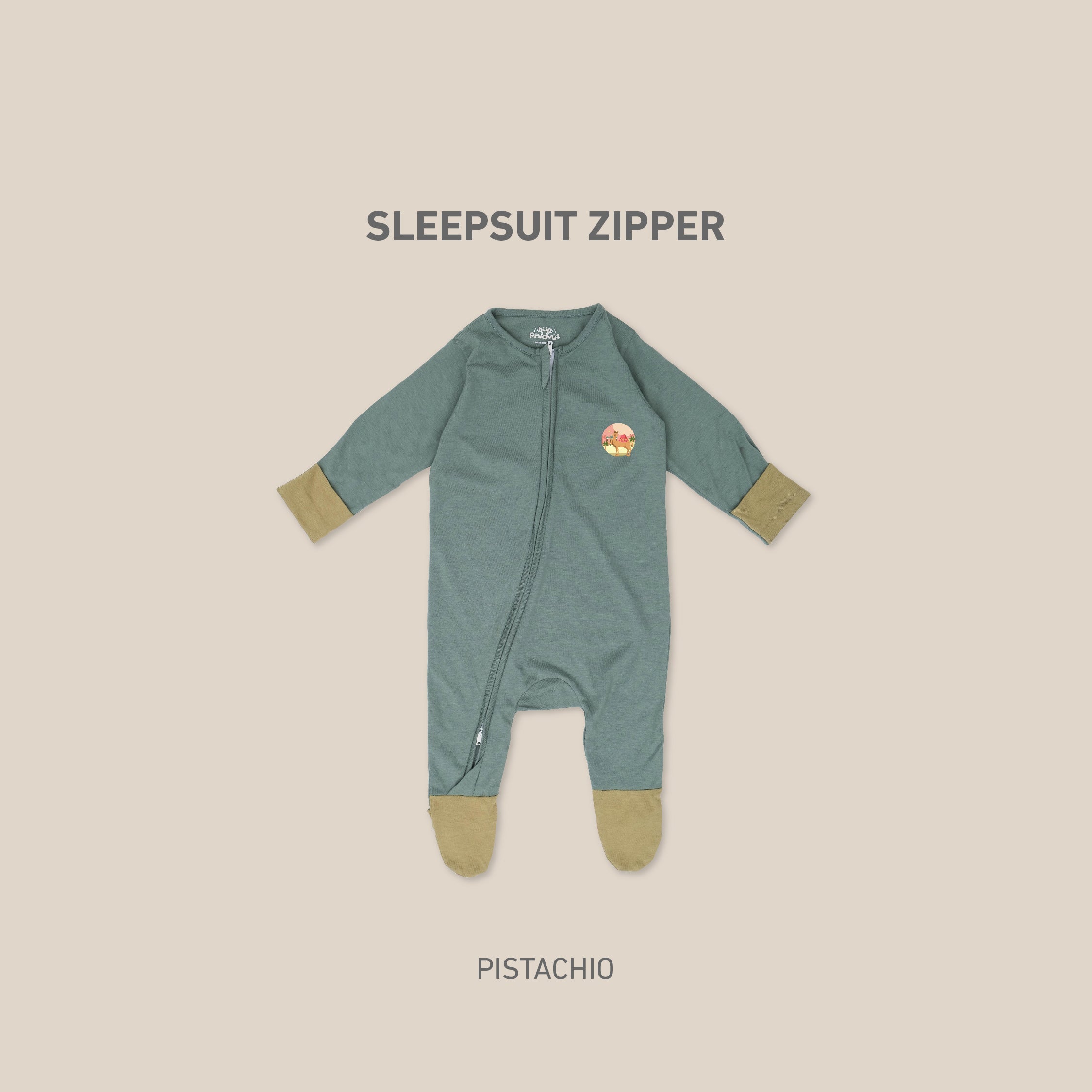 Sleepsuit Zipper SAHARA THE CAMEL Modal