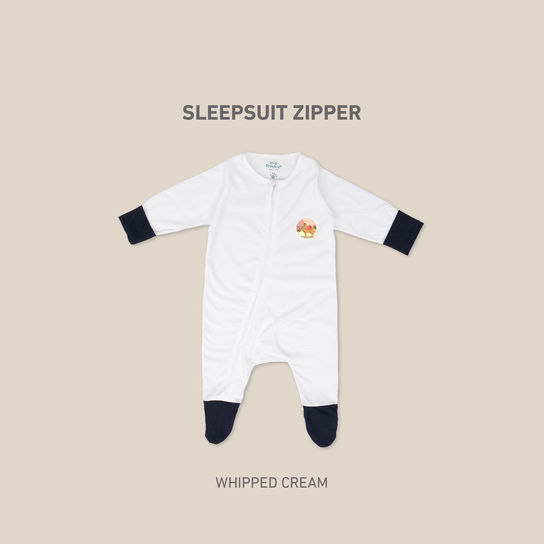 Sleepsuit Zipper SAHARA THE CAMEL Modal