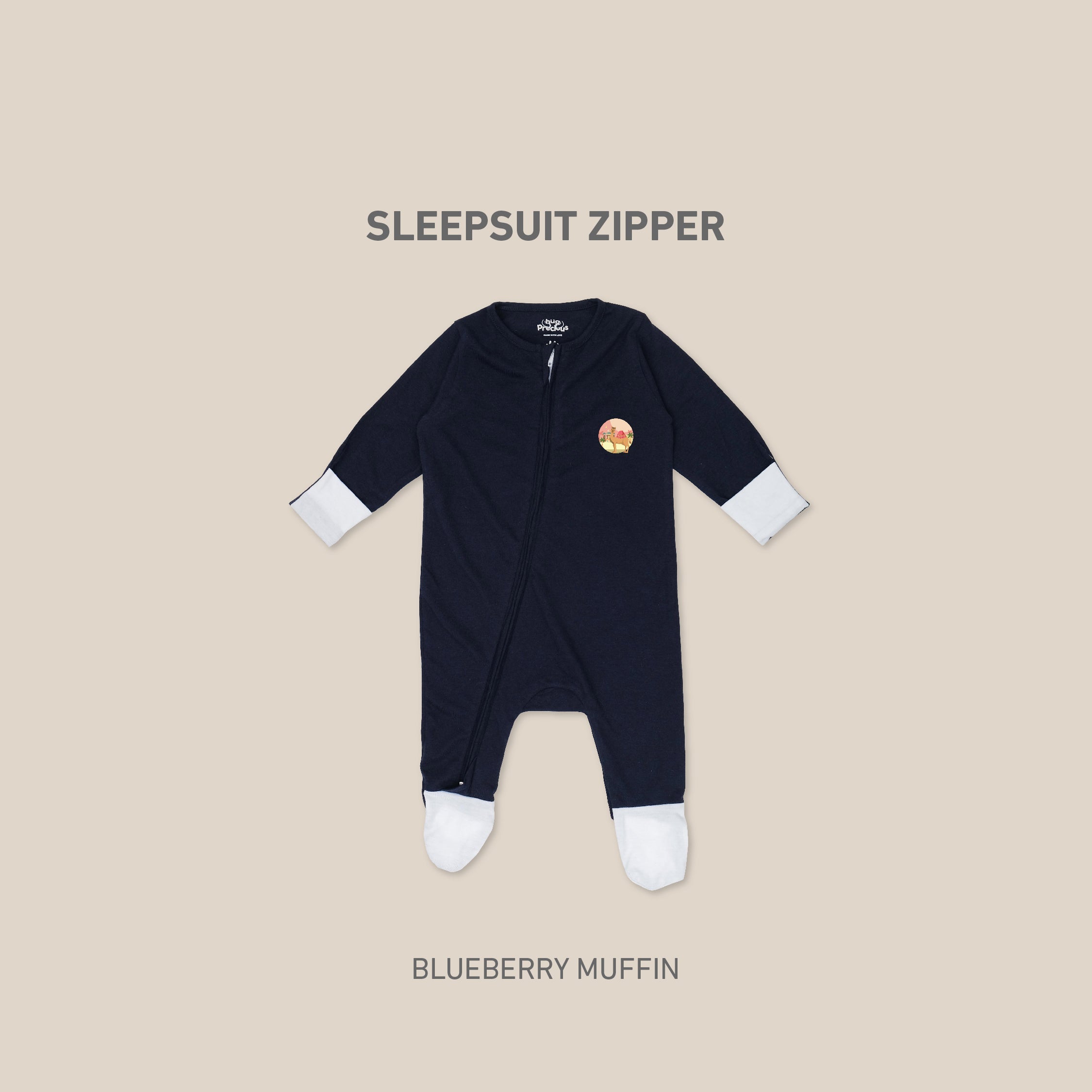 Sleepsuit Zipper SAHARA THE CAMEL Modal