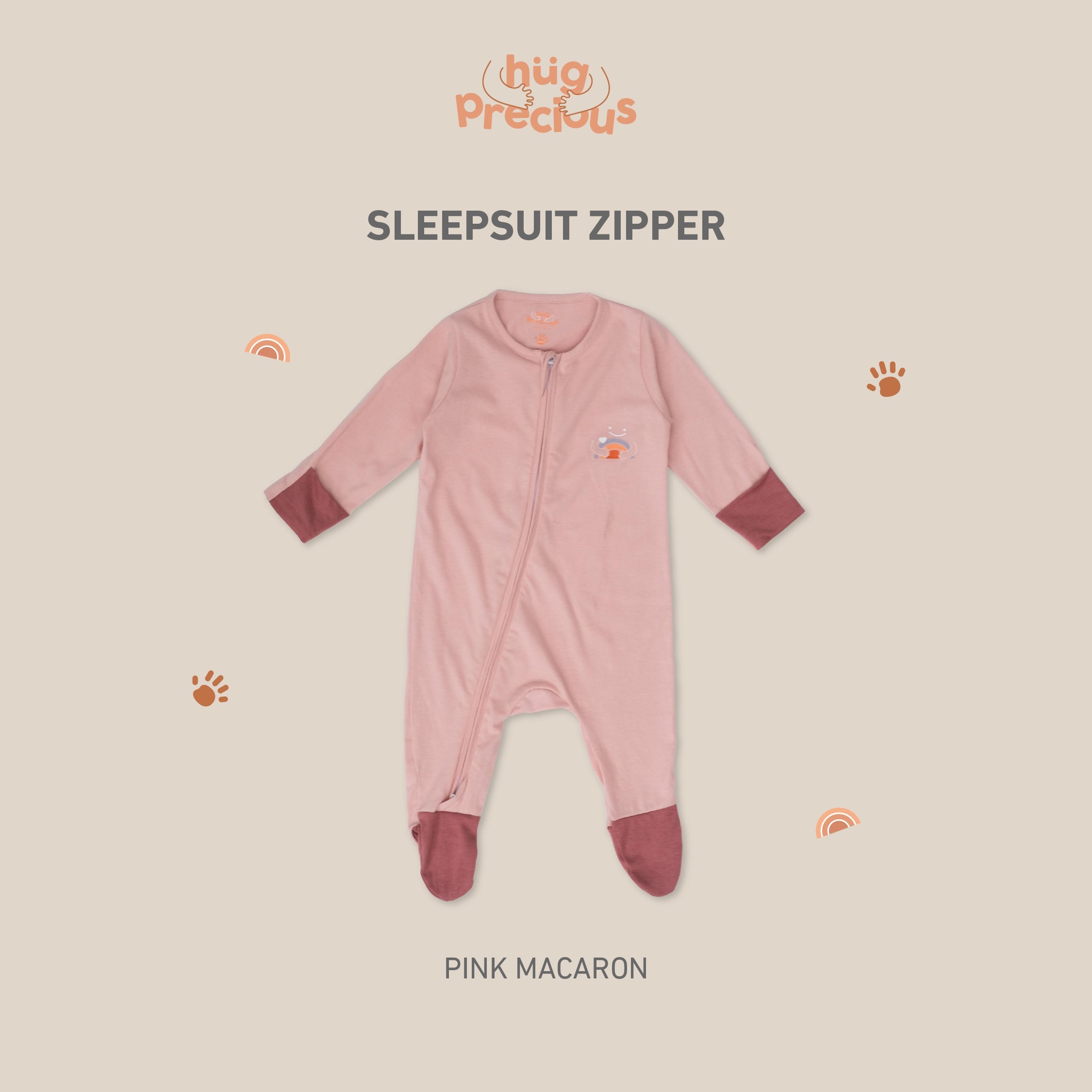 Sleepsuit Zipper CLOUD Modal