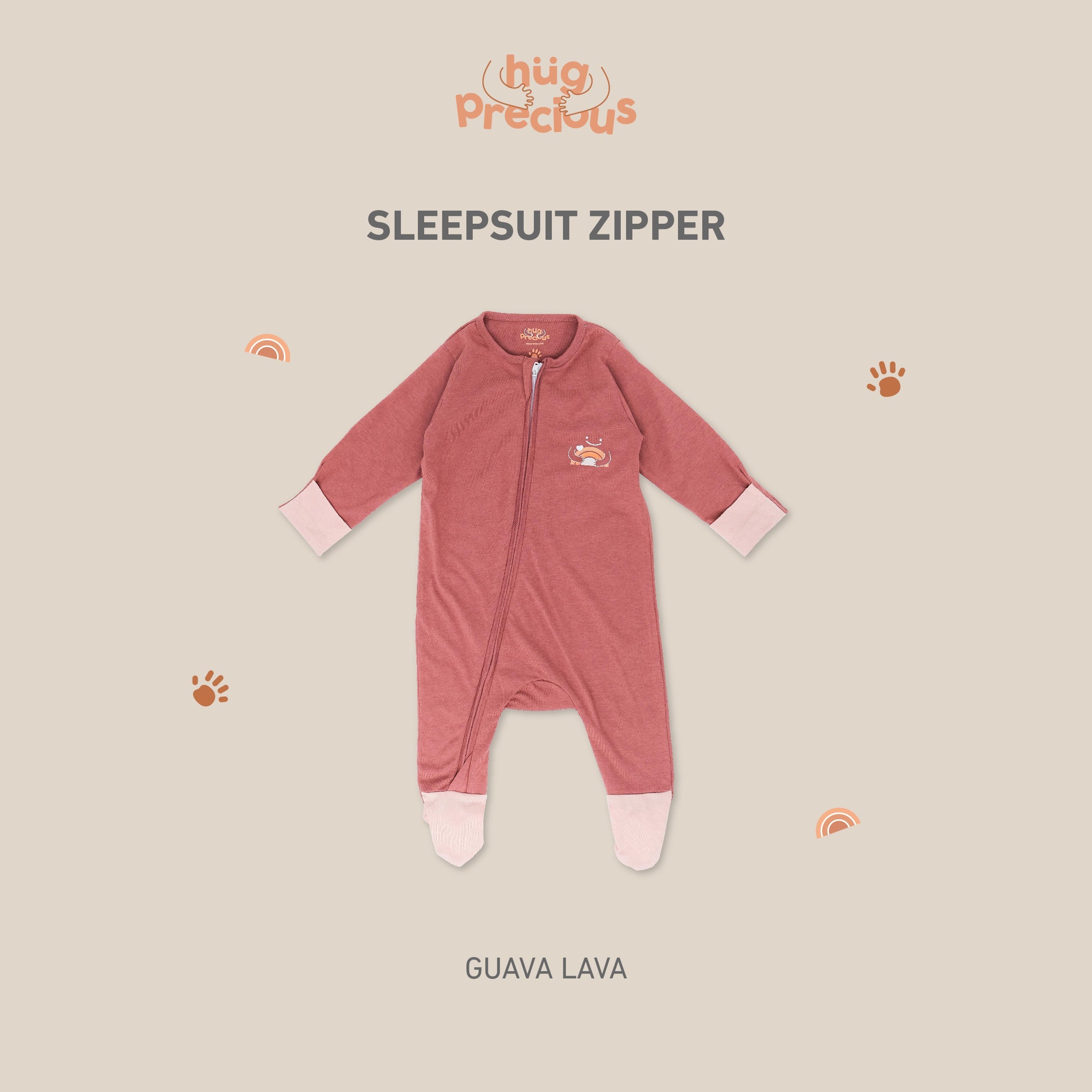 Sleepsuit Zipper CLOUD Modal