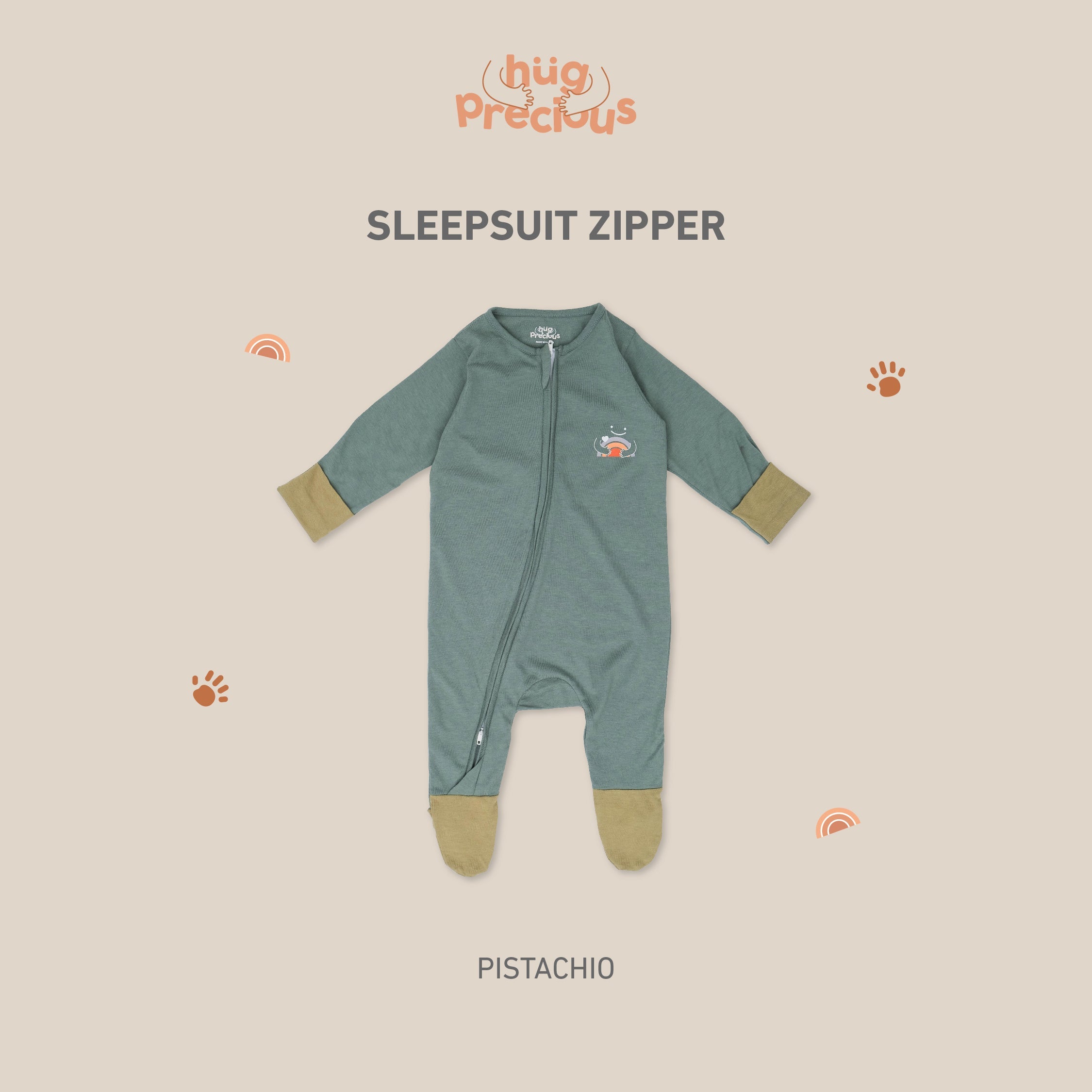 Sleepsuit Zipper CLOUD Modal