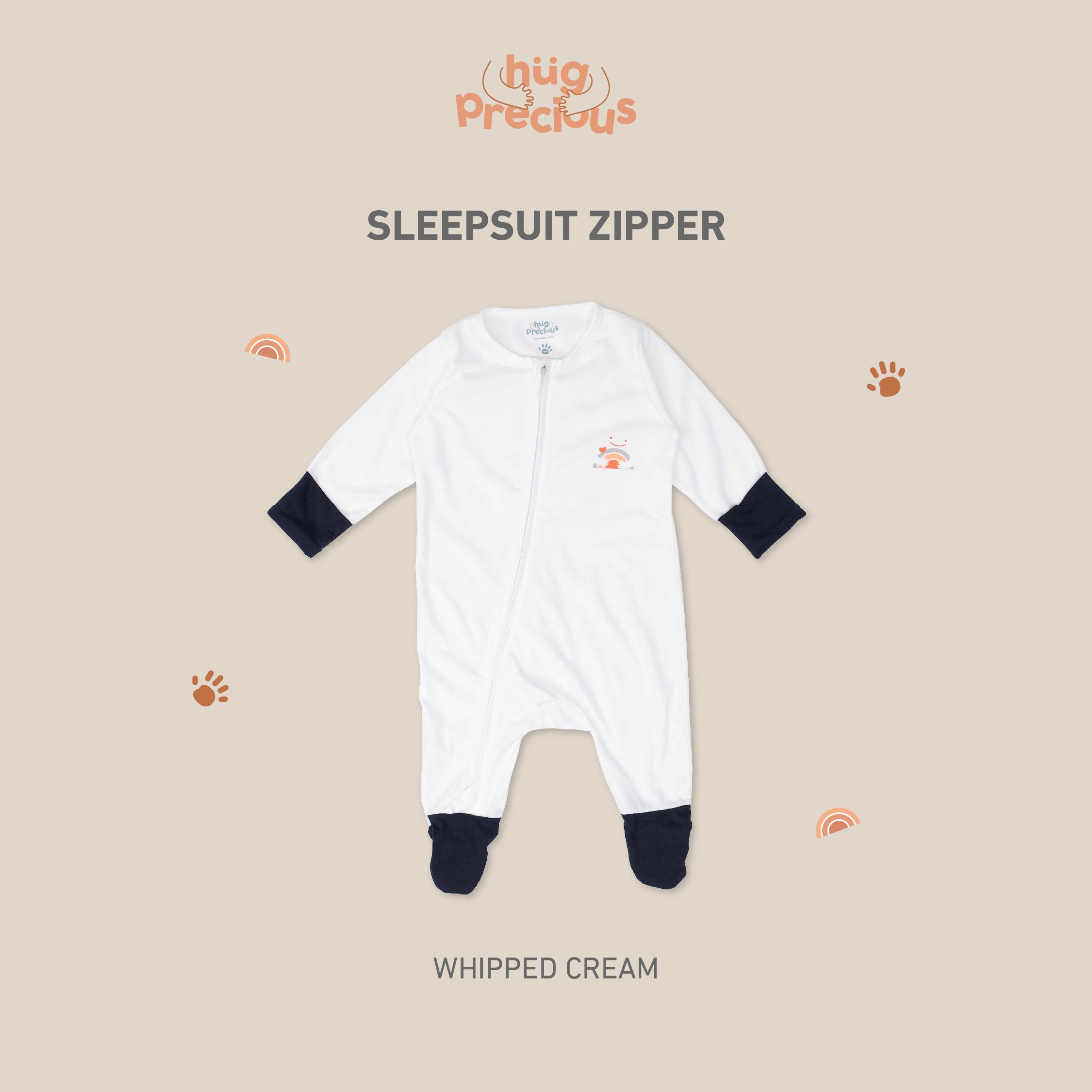 Sleepsuit Zipper CLOUD Modal