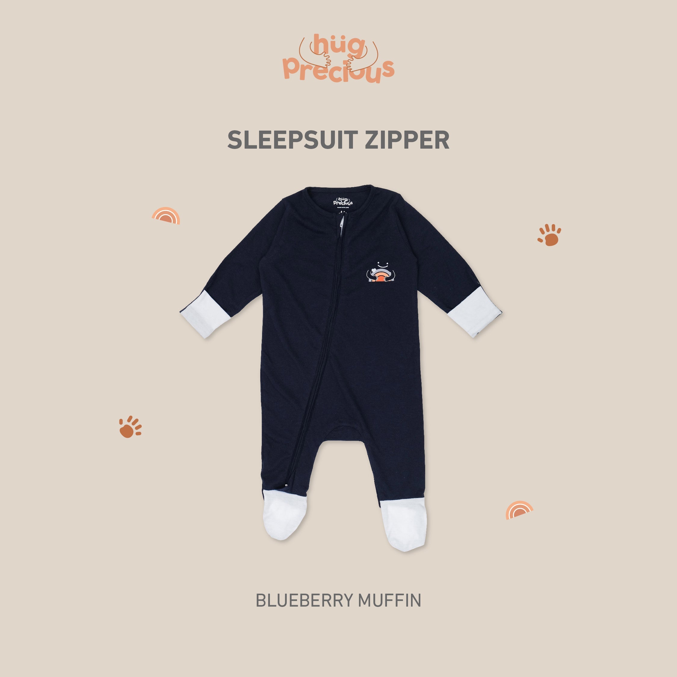 Sleepsuit Zipper CLOUD Modal