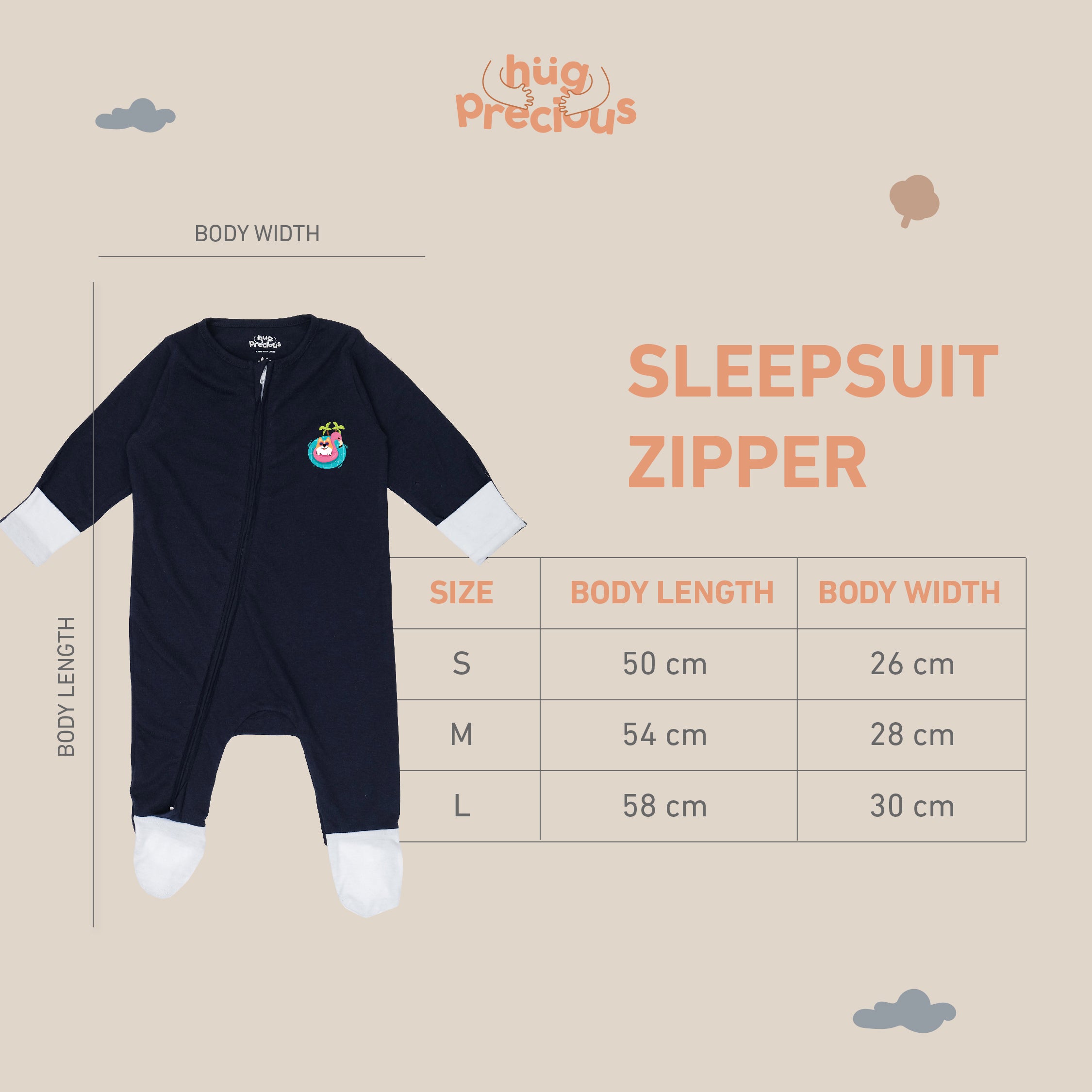 Sleepsuit Zipper SUMMER DOGGO Modal