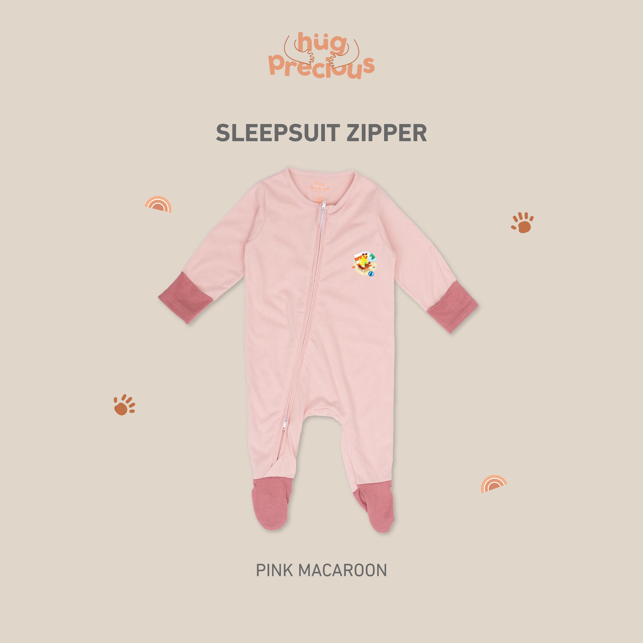 Sleepsuit Zipper SUMMER DUCK Modal