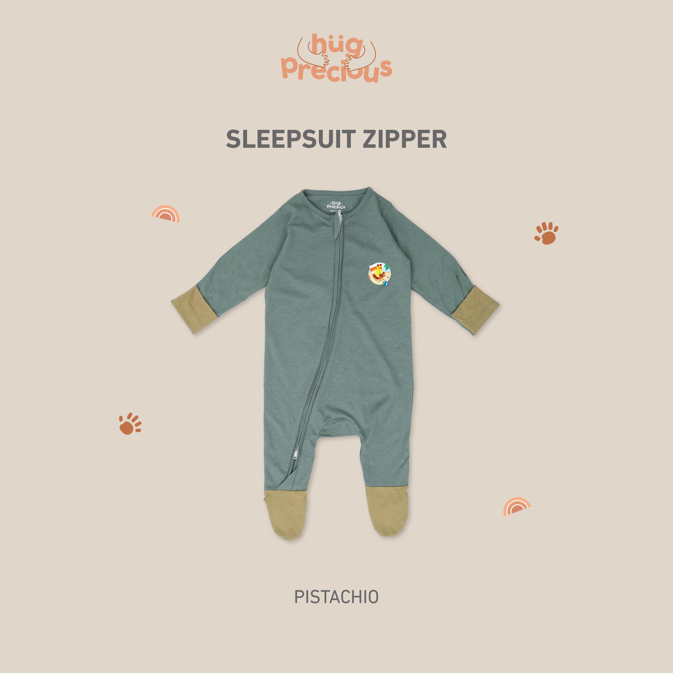 Sleepsuit Zipper SUMMER DUCK Modal