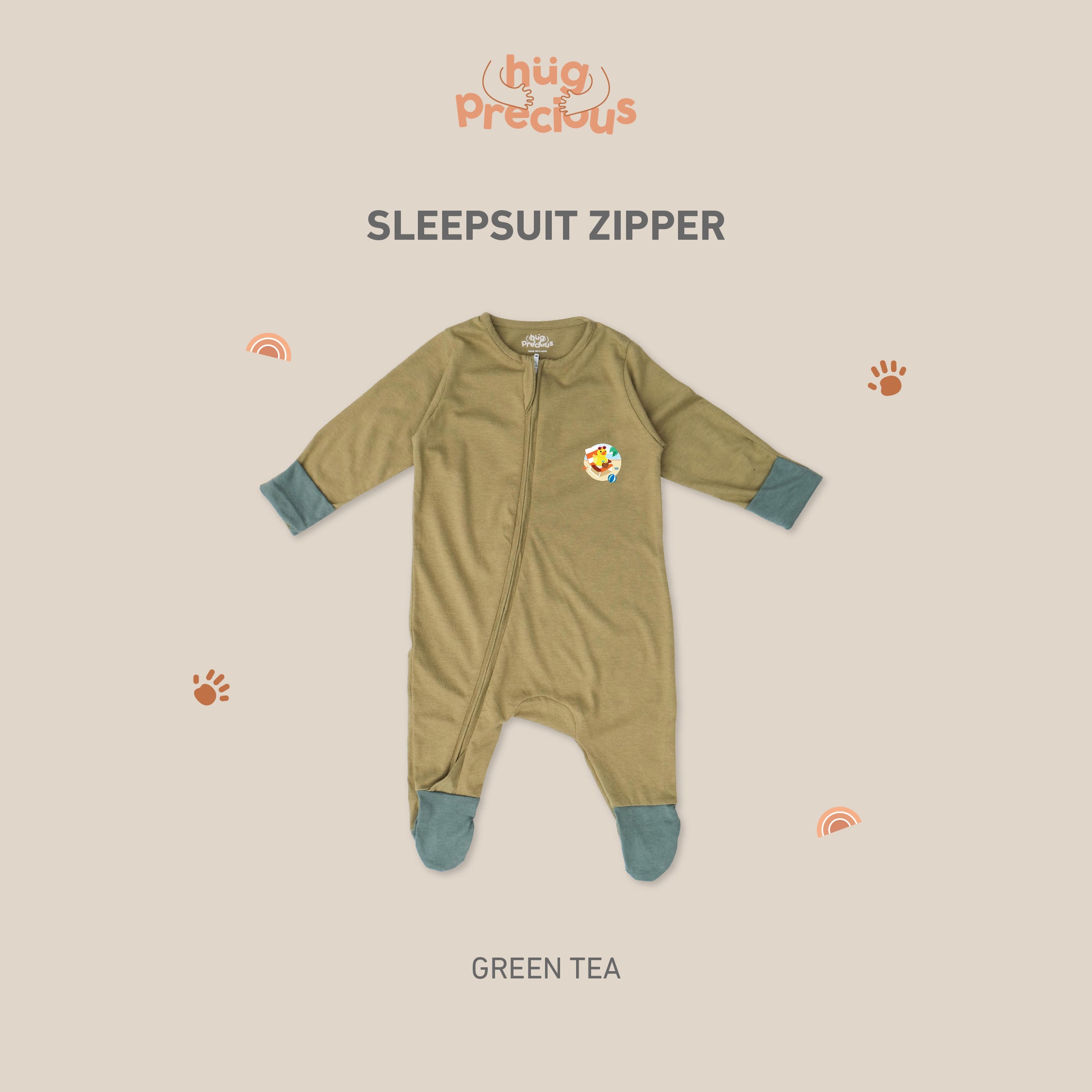 Sleepsuit Zipper SUMMER DUCK Modal