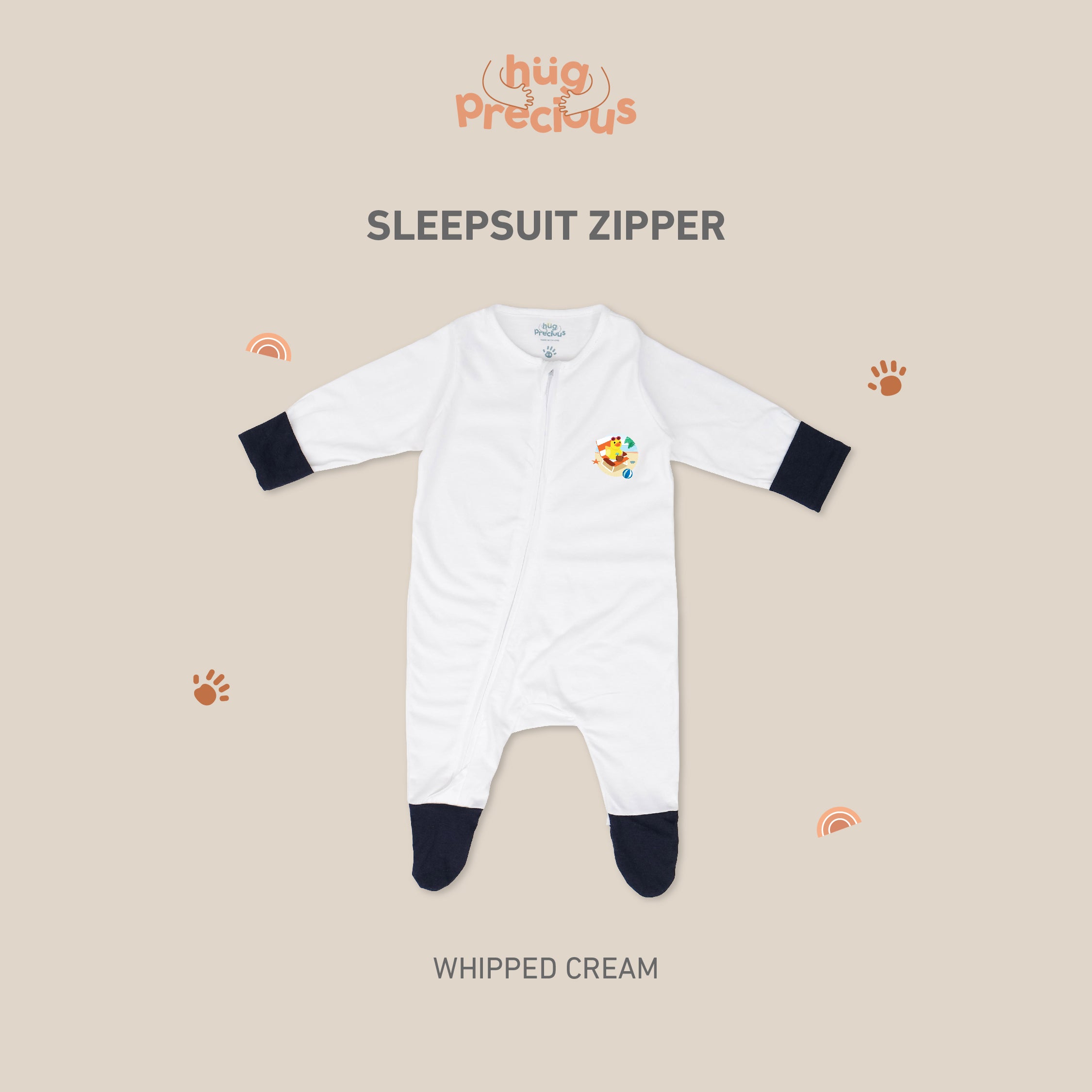 Sleepsuit Zipper SUMMER DUCK Modal