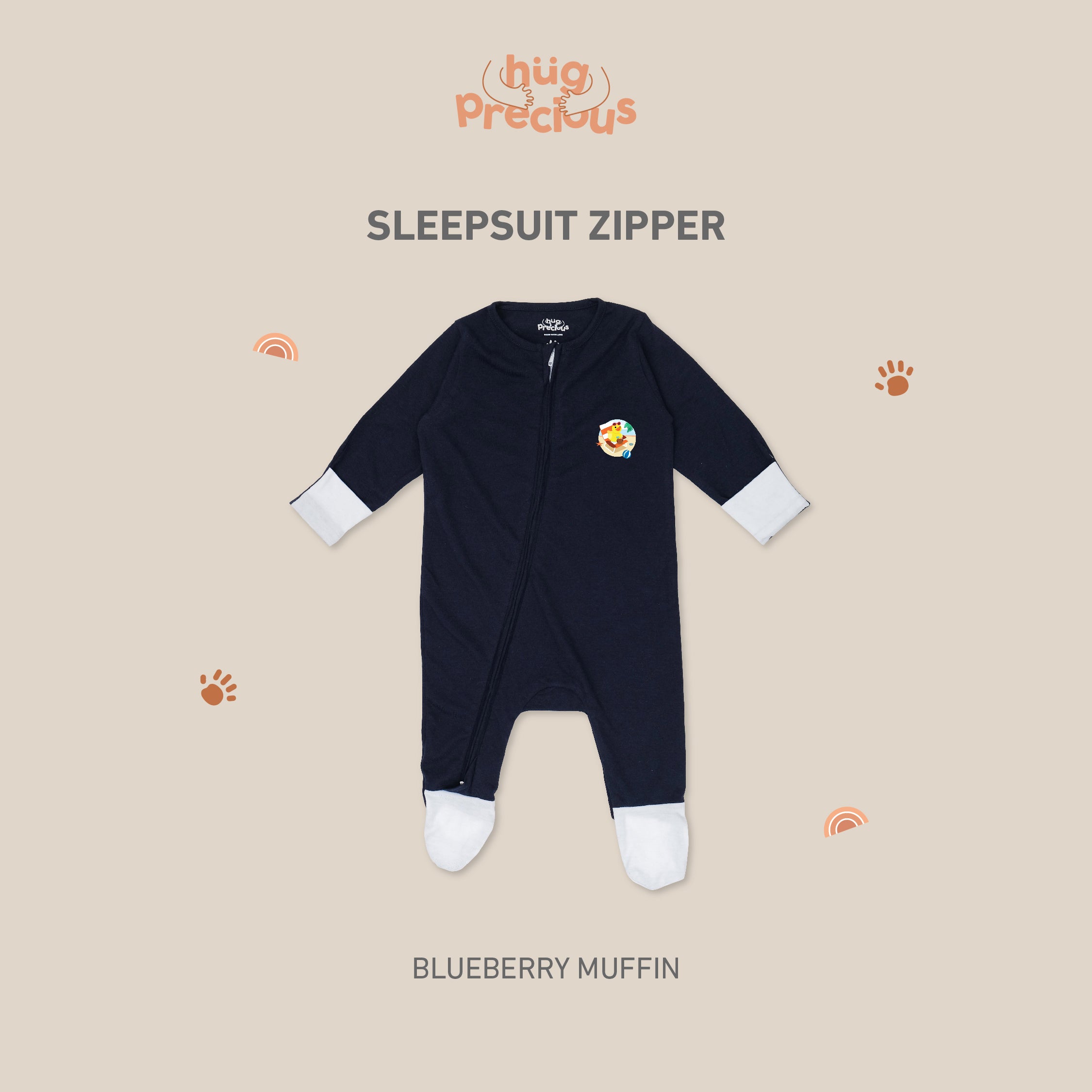 Sleepsuit Zipper SUMMER DUCK Modal