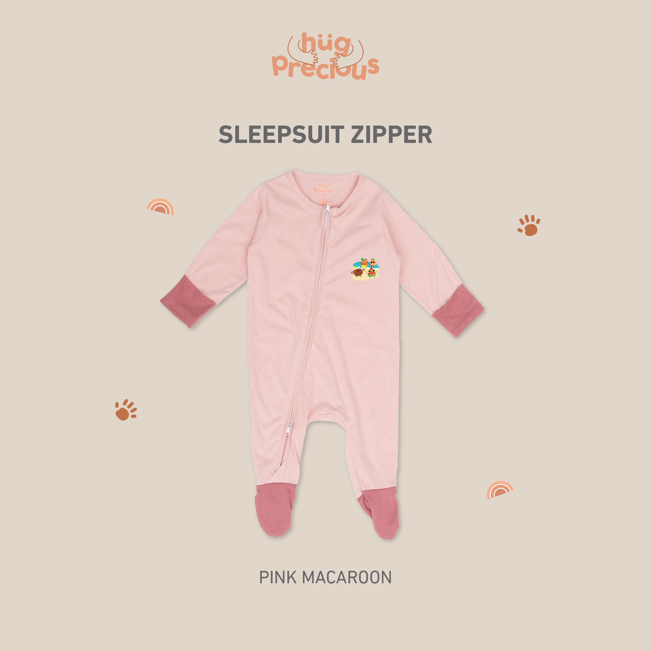 Sleepsuit Zipper SUMMER FRUITS Modal