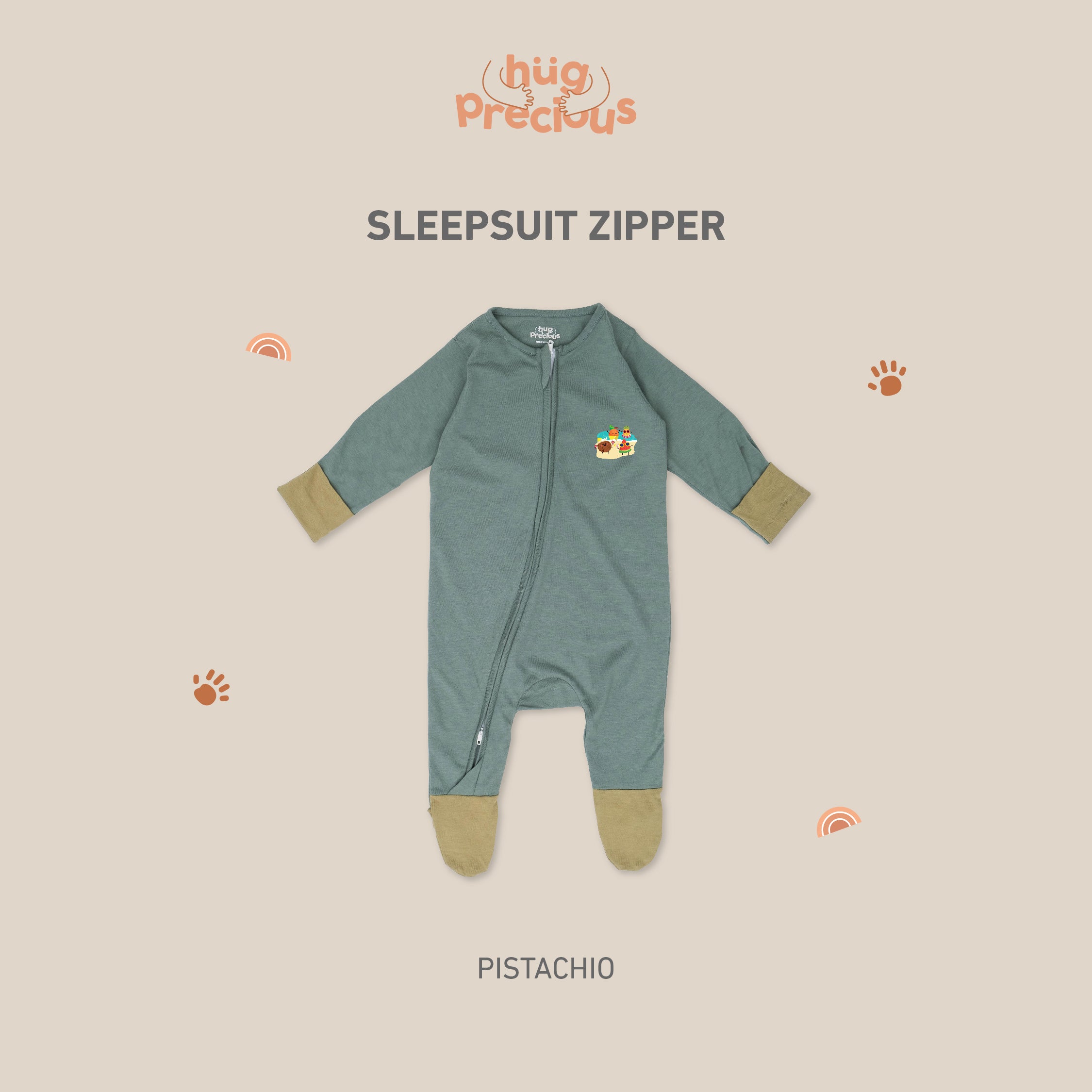 Sleepsuit Zipper SUMMER FRUITS Modal