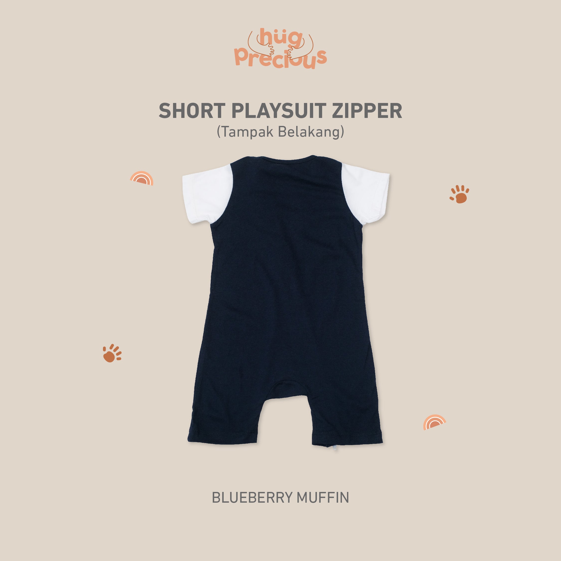 Short Playsuit Zipper SUMMER FRUITS Modal