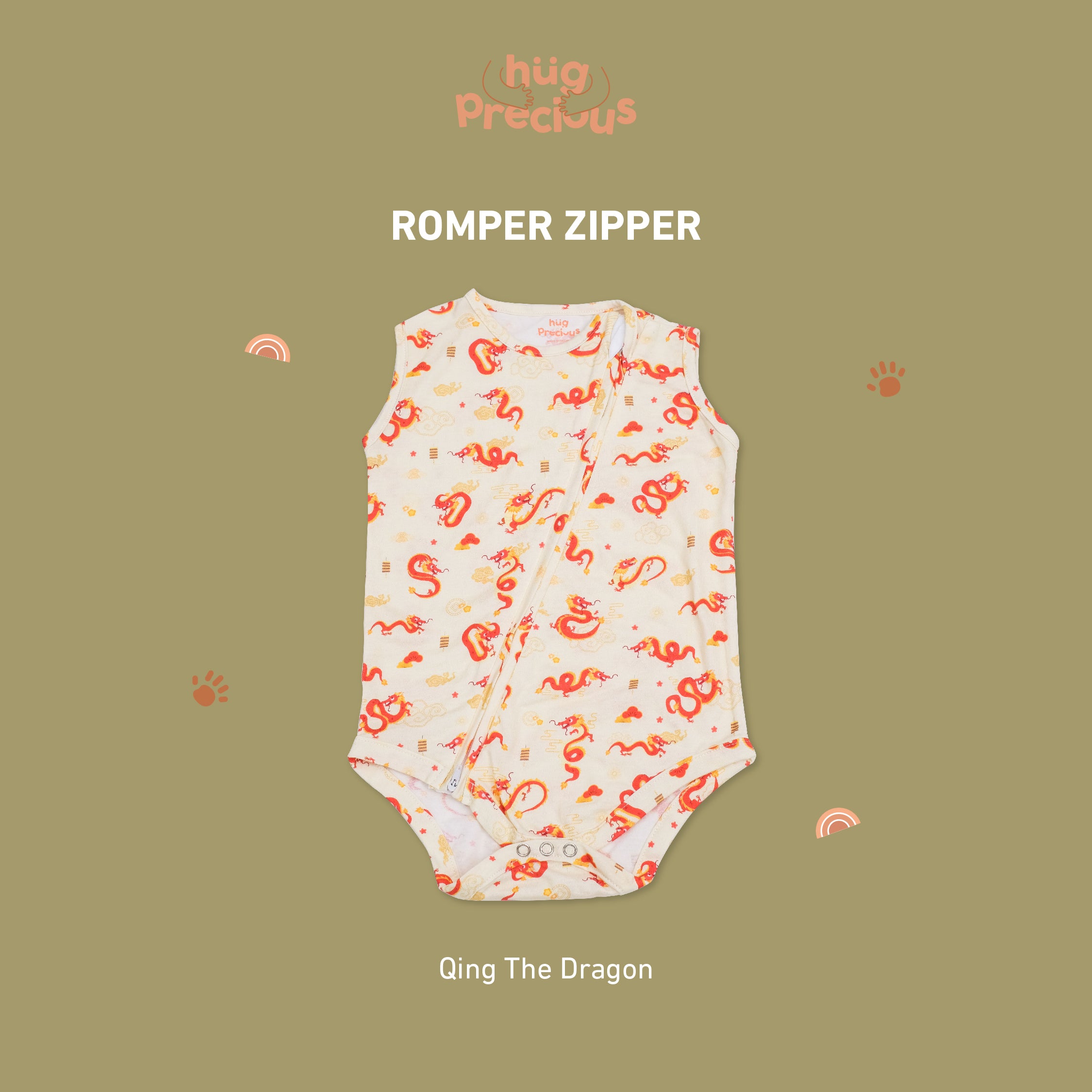 Romper Zipper QING THE DRAGON Bamboo