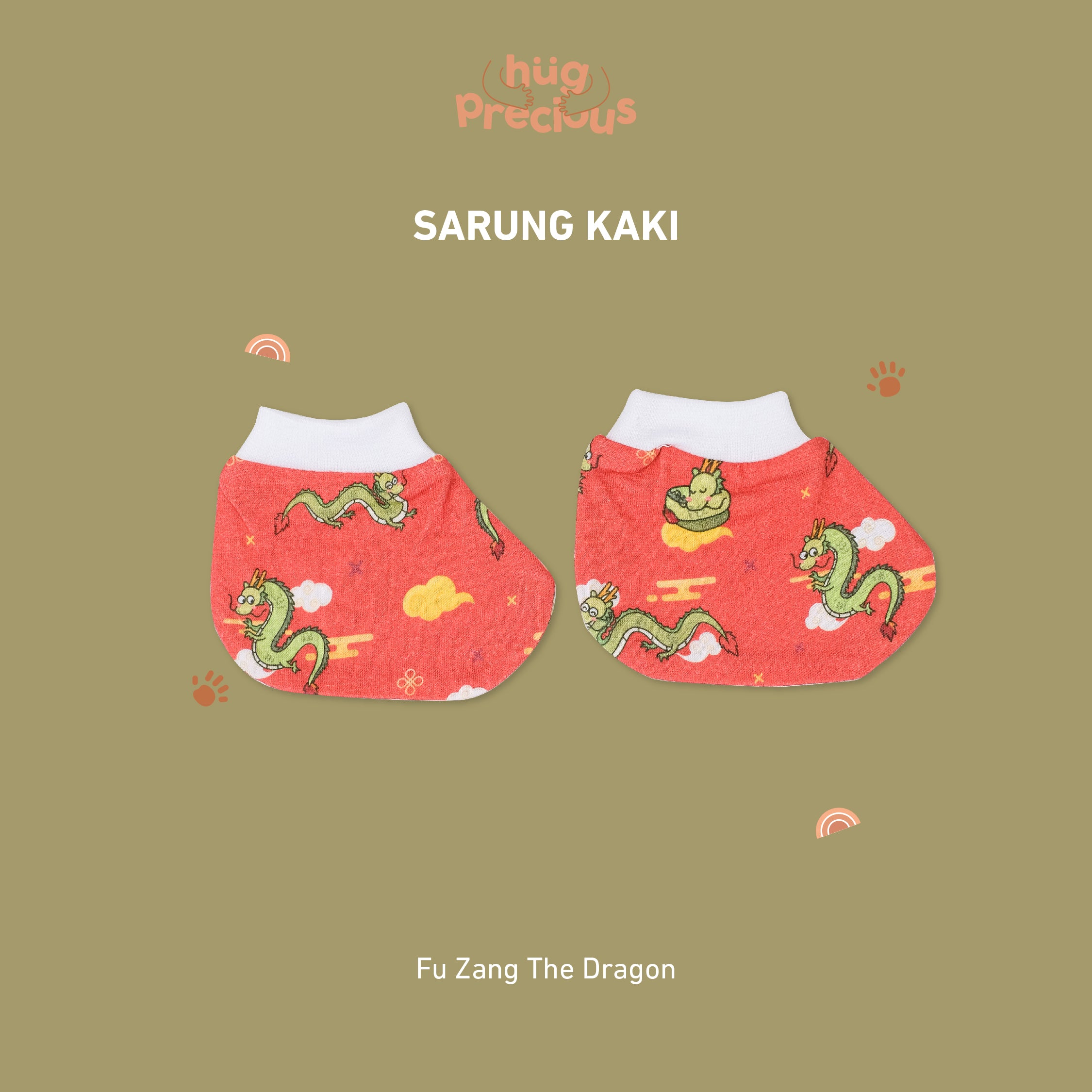 Sarung Kaki Bayi Bamboo FUZANG THE DRAGON