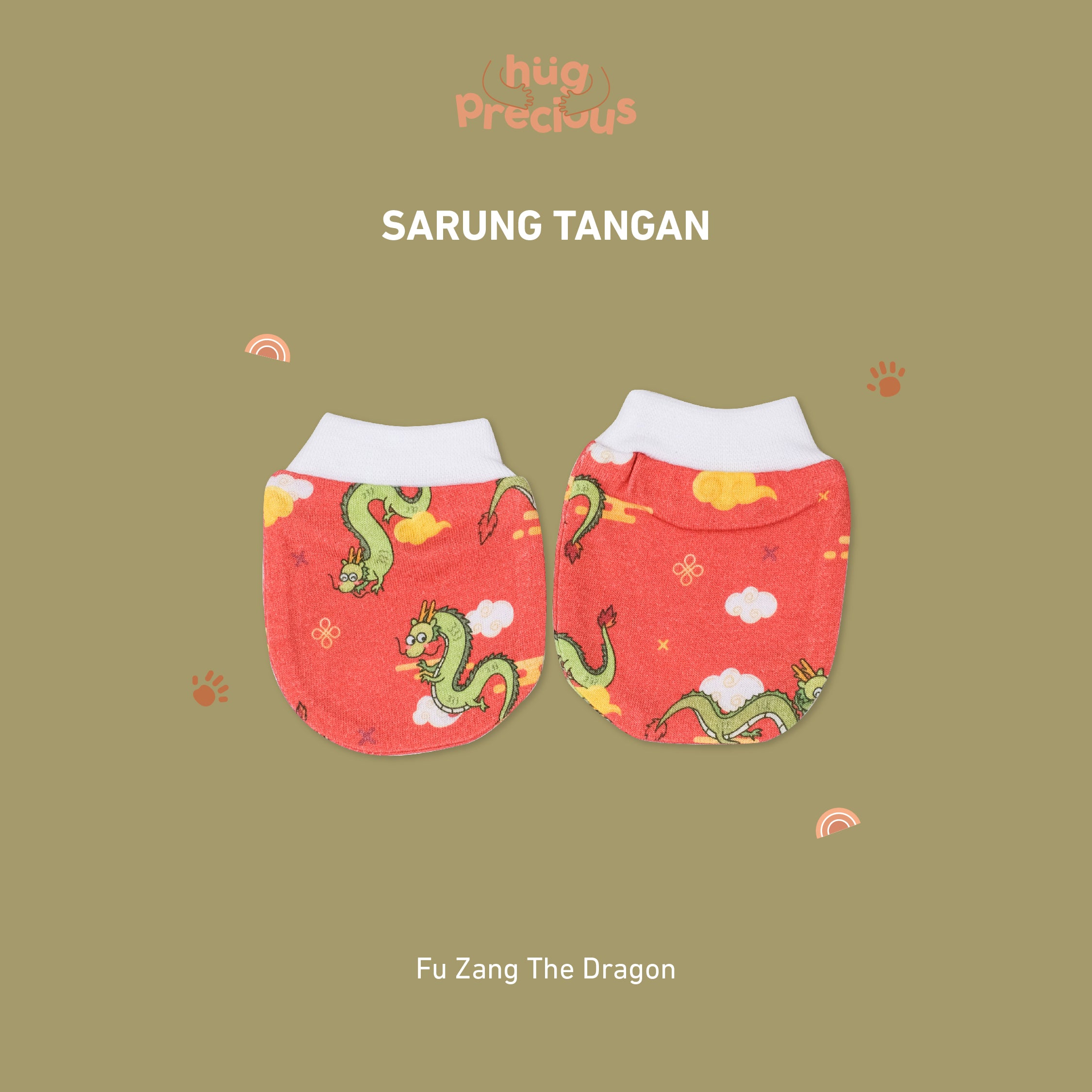 Sarung Tangan Bayi Bamboo FUZANG THE DRAGON