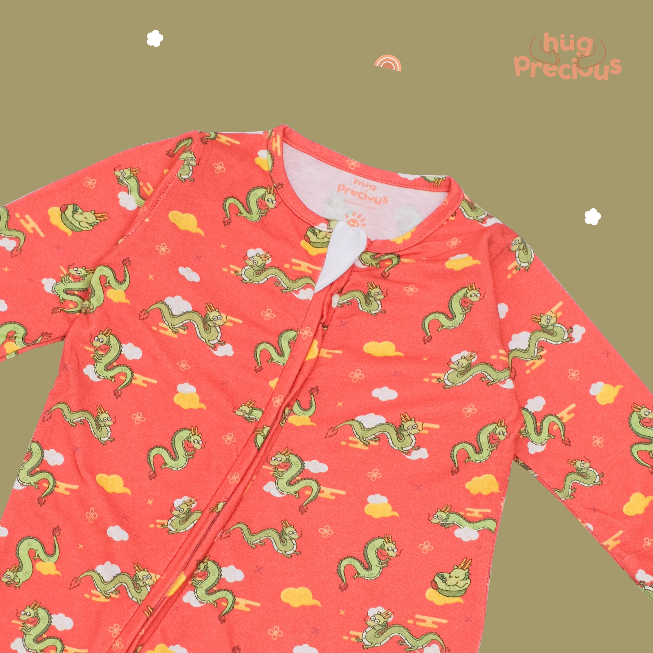 Sleepsuit Zipper FUZANG THE DRAGON Bamboo