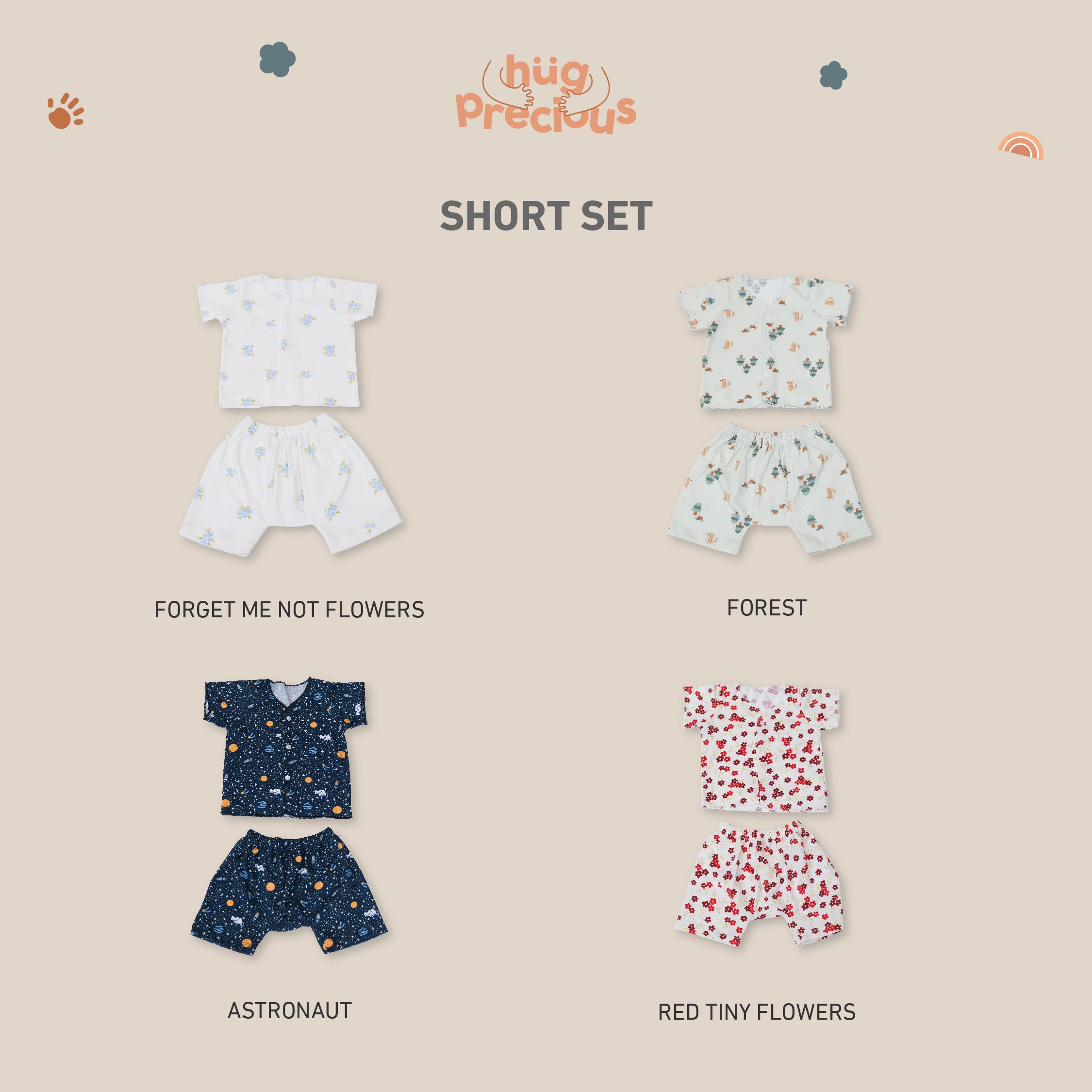 Little Wear Short Set - 1.0 (Setelan Baju Bayi Lengan Pendek)