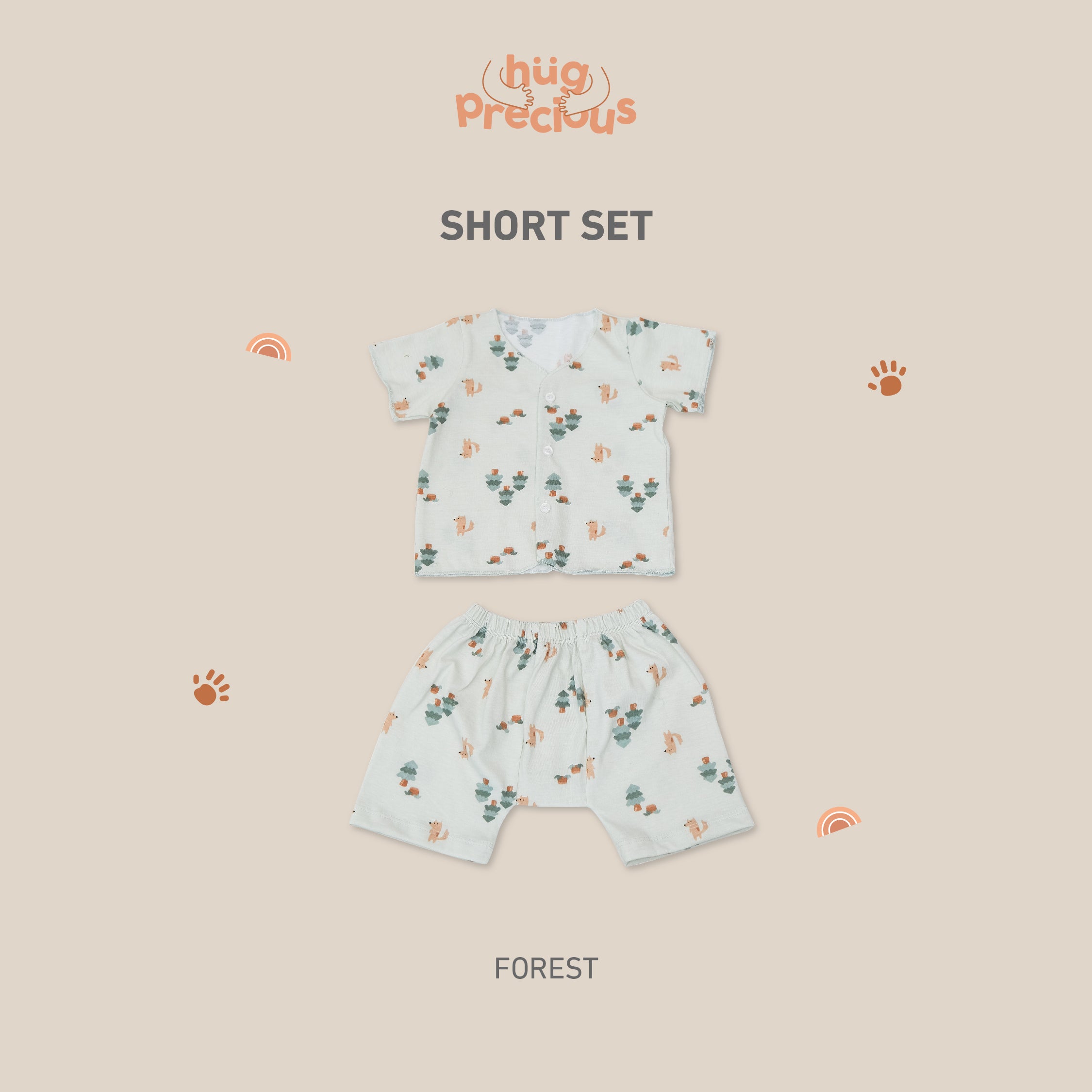 Little Wear Short Set - 1.0 (Setelan Baju Bayi Lengan Pendek)