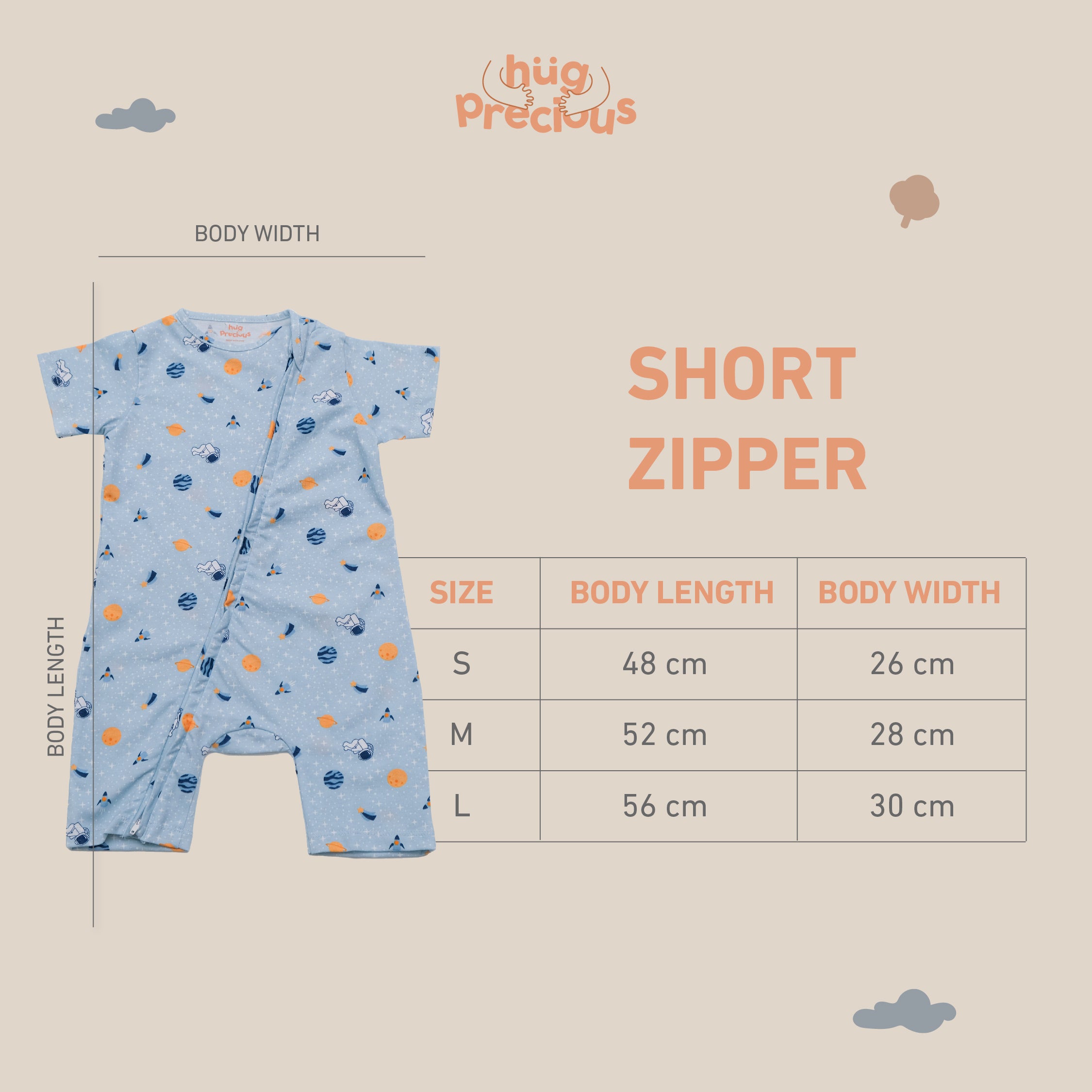 Short Playsuit Zipper 3.0 (Jumper Bayi)