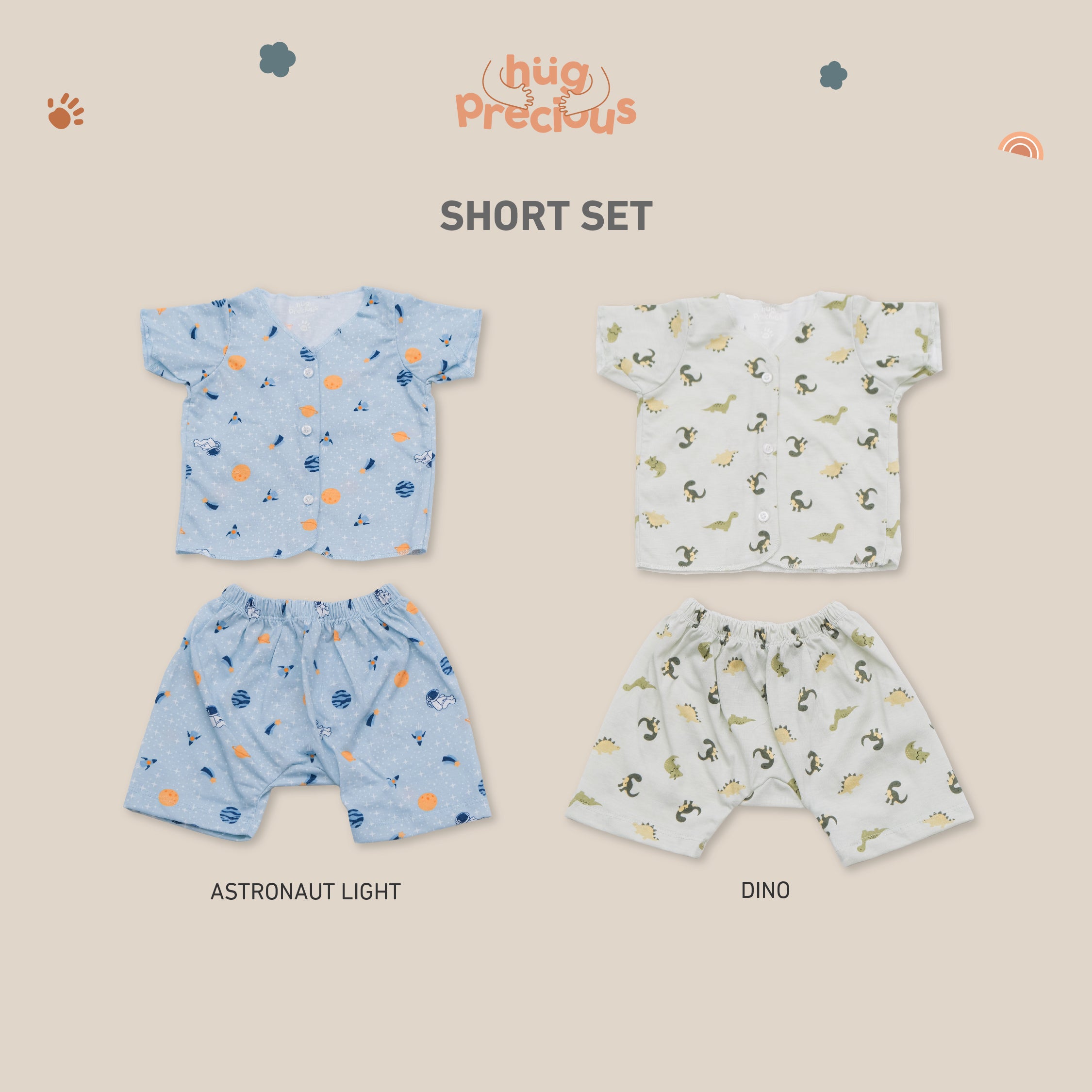 Little Wear Short Set - 4.0 (Setelan Baju Bayi Lengan Pendek)