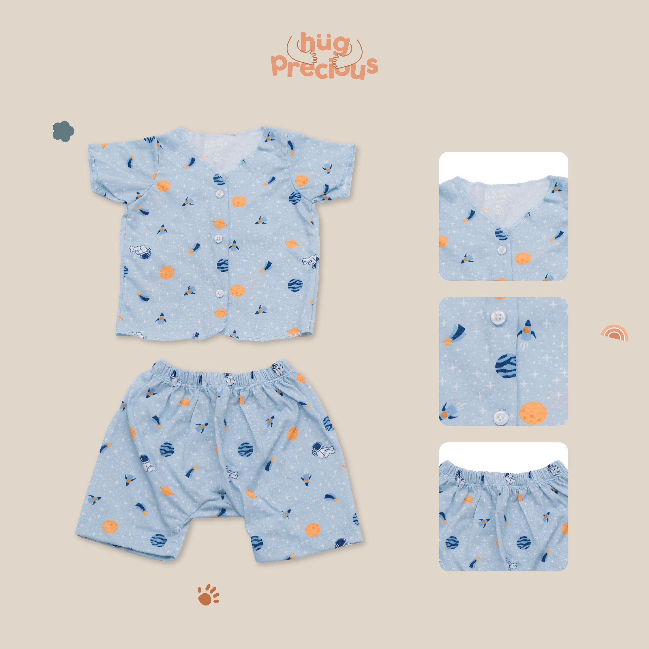 Little Wear Short Set - 4.0 (Setelan Baju Bayi Lengan Pendek)