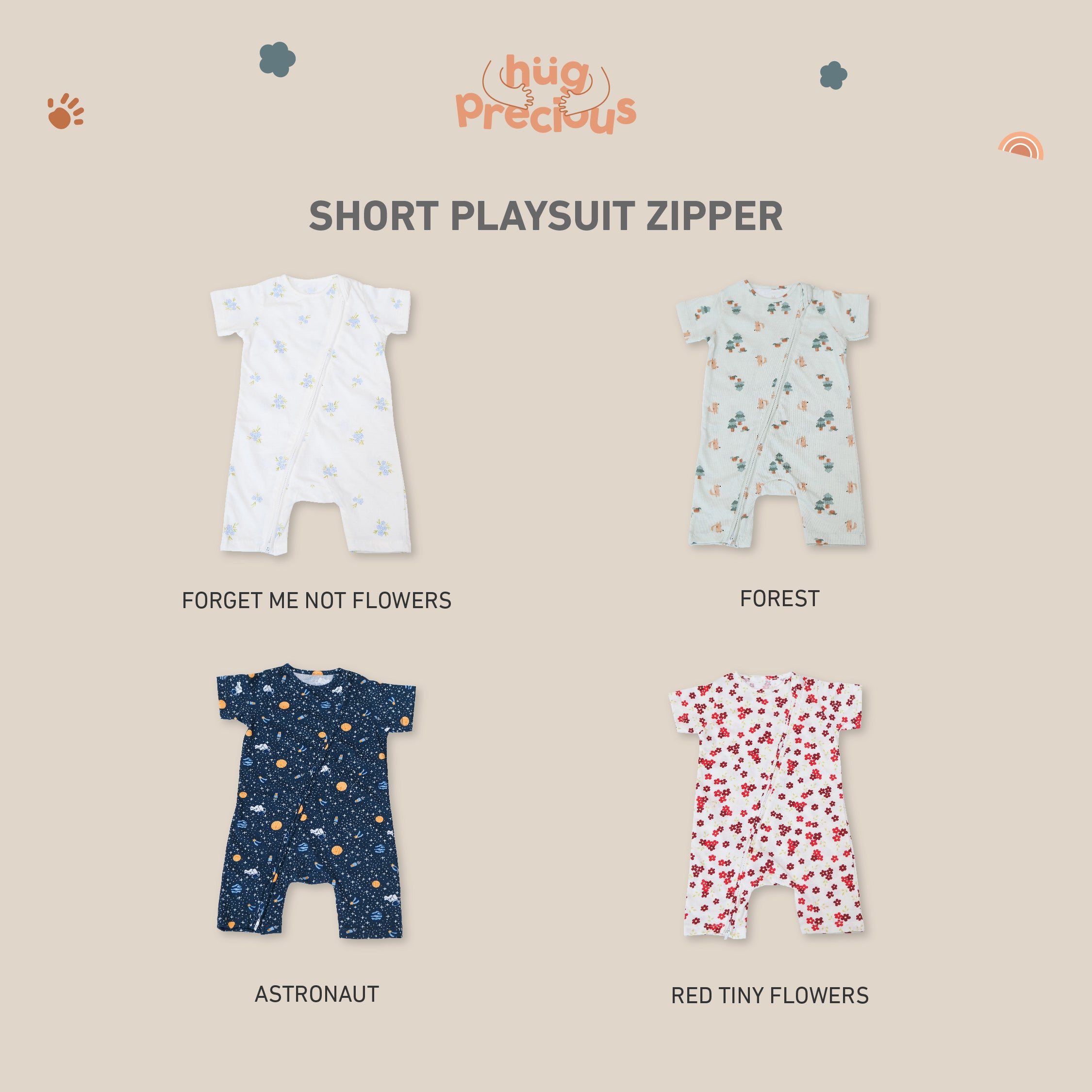 Short Playsuit Zipper 2.0 (Jumper Bayi)