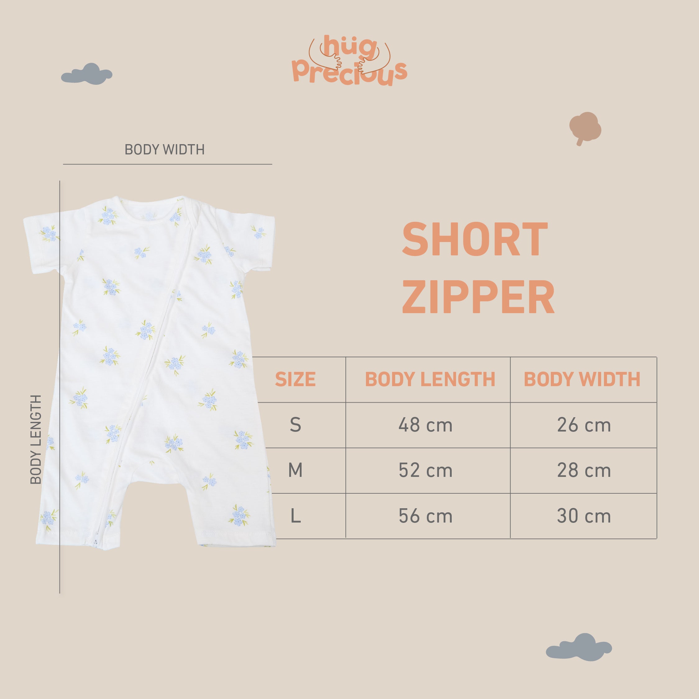 Short Playsuit Zipper 1.0 (Jumper Bayi)