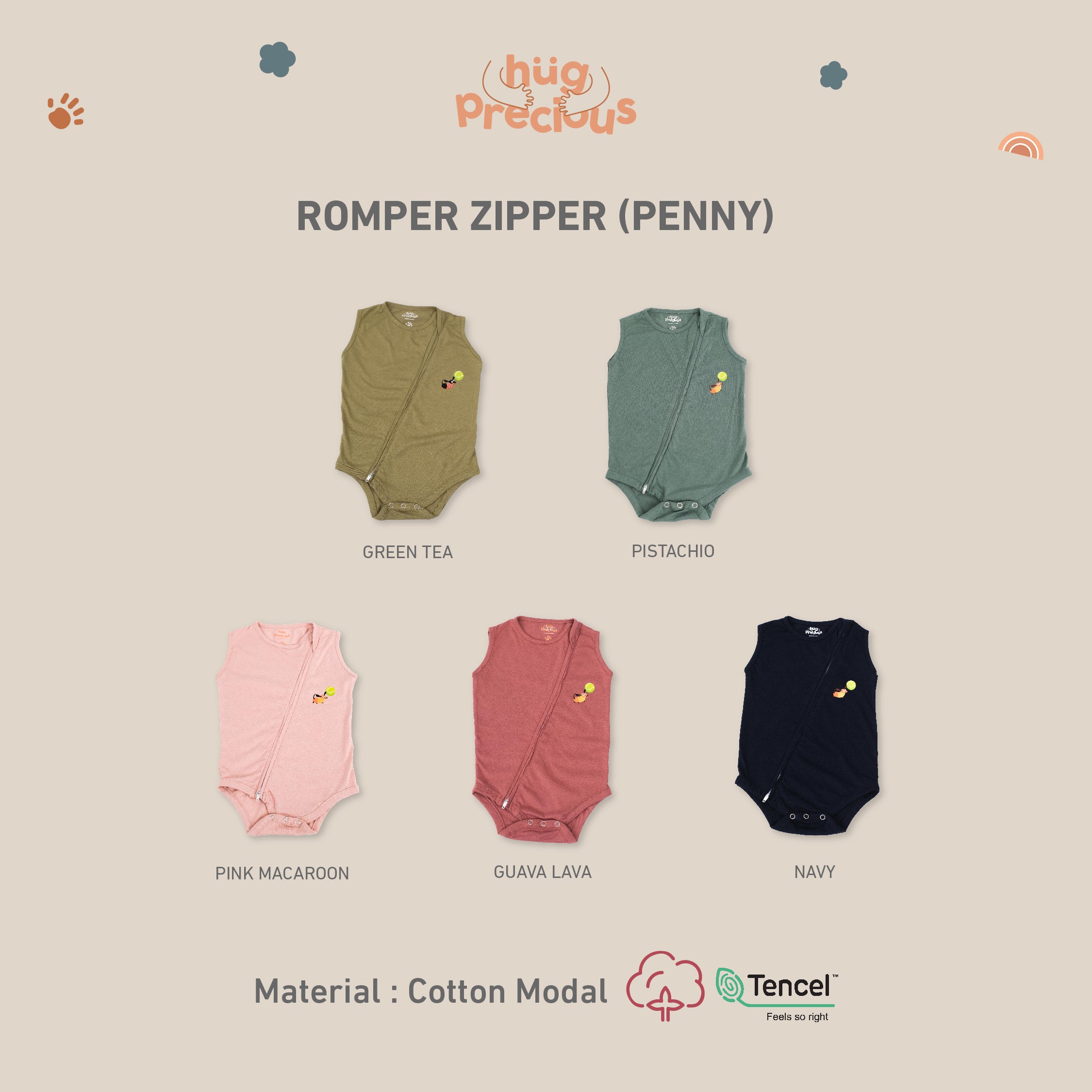 Romper Zipper PENNY THE TECKLE Modal